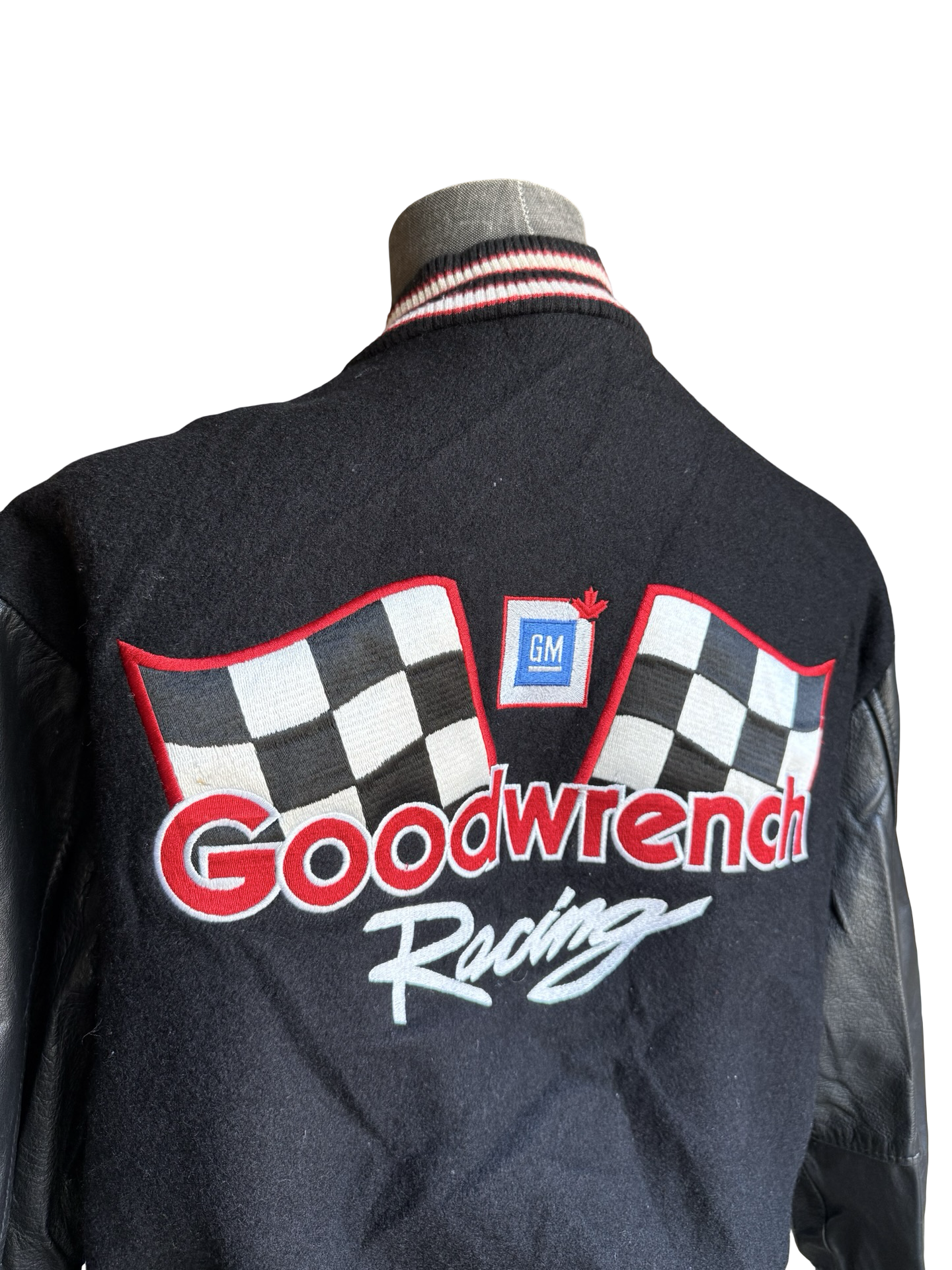 RACING Vtg 90’s Goodwrench GM Choko Motorsports Varsity Leather Sleeves Jacket Size M