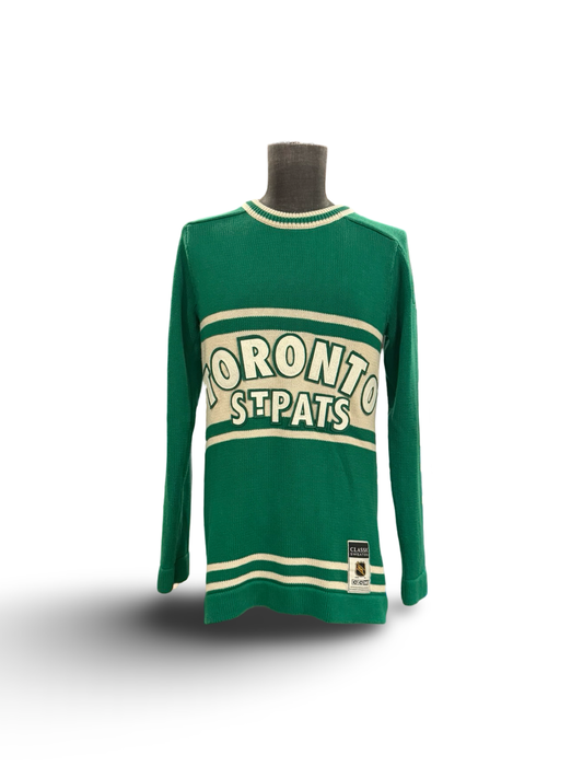 NHL Toronto St Pats Maple Leafs CCM Knit Jersey Classic Sweater Size S