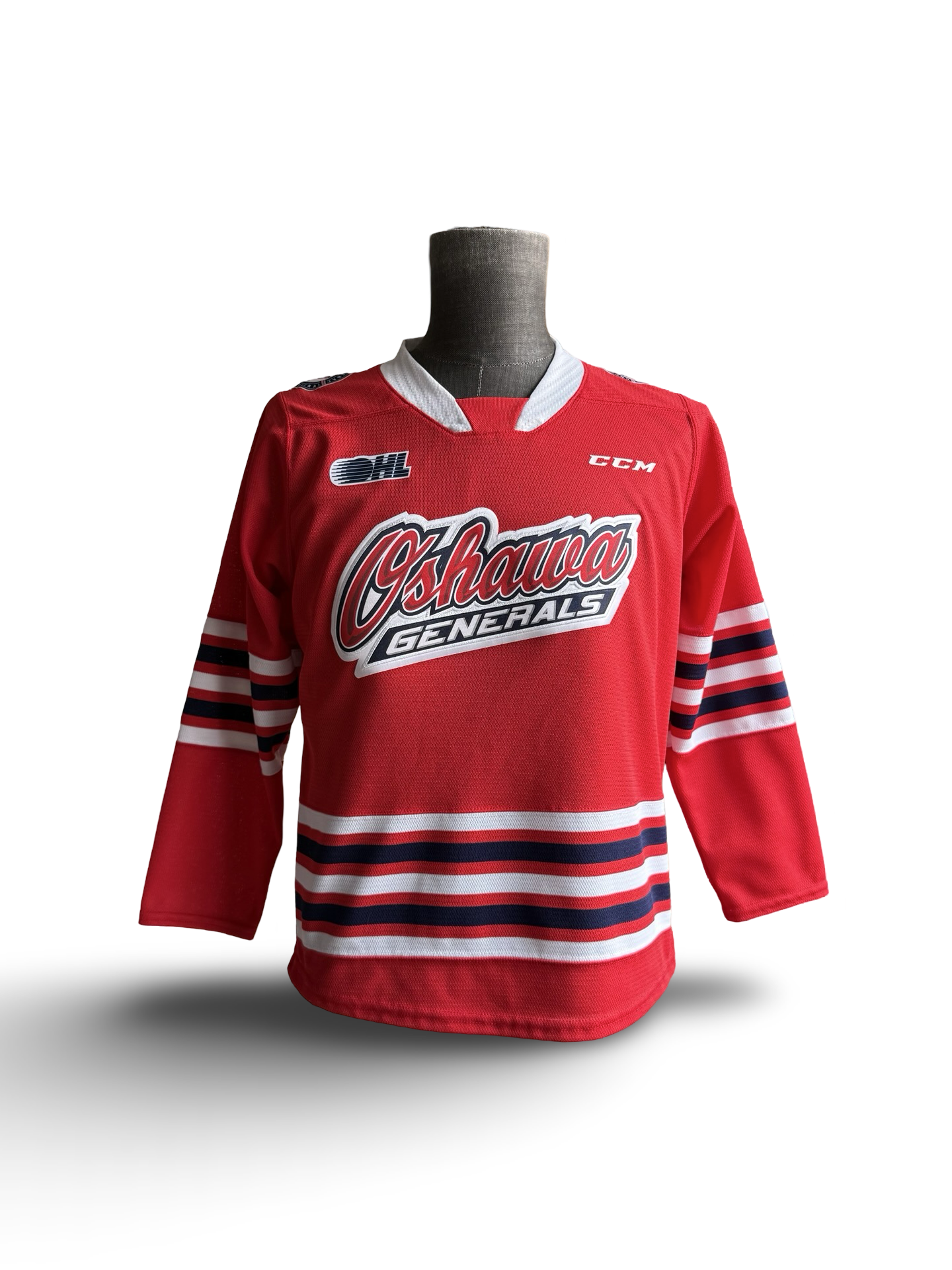 YOUTH OHL CHL Oshawa Generals CCM Hockey Jersey Size Youth L/XL