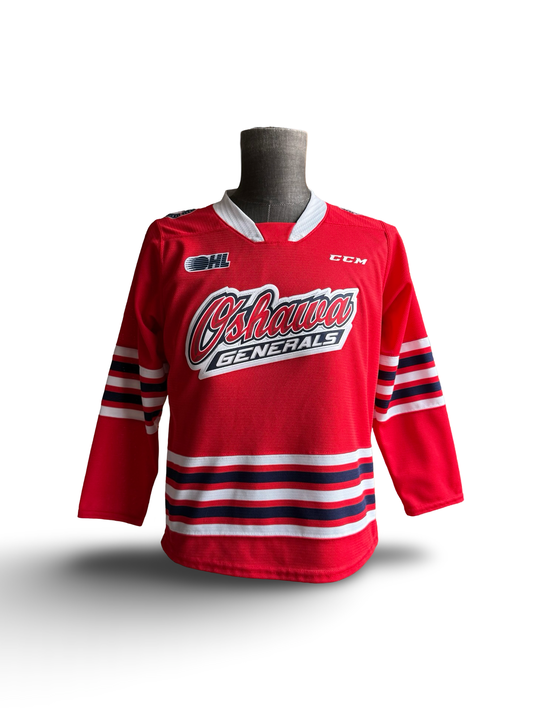 YOUTH OHL CHL Oshawa Generals CCM Hockey Jersey Size Youth L/XL