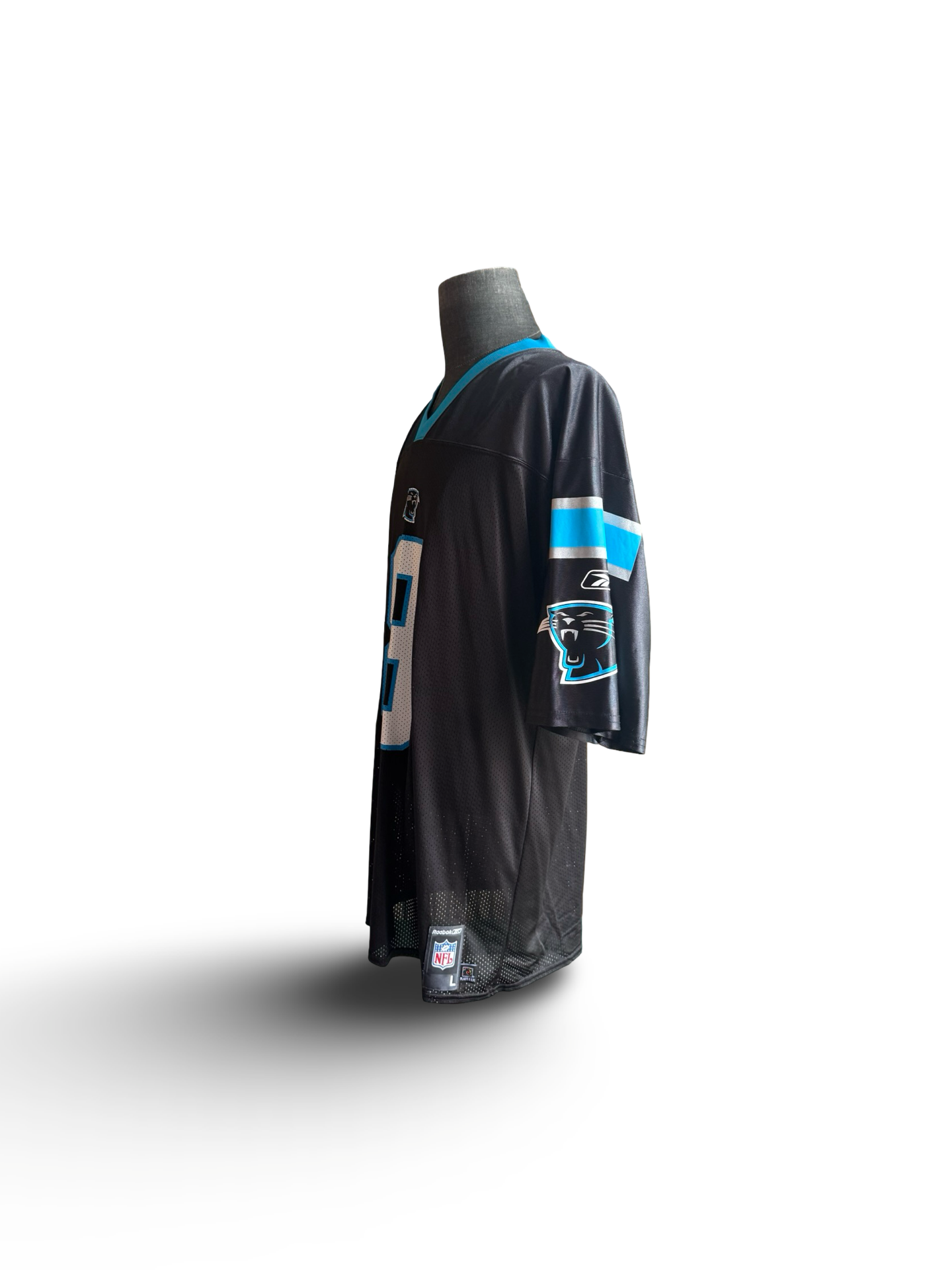 NFL Vtg David Carr 8 Carolina Panthers Reebok Football Jersey Size L