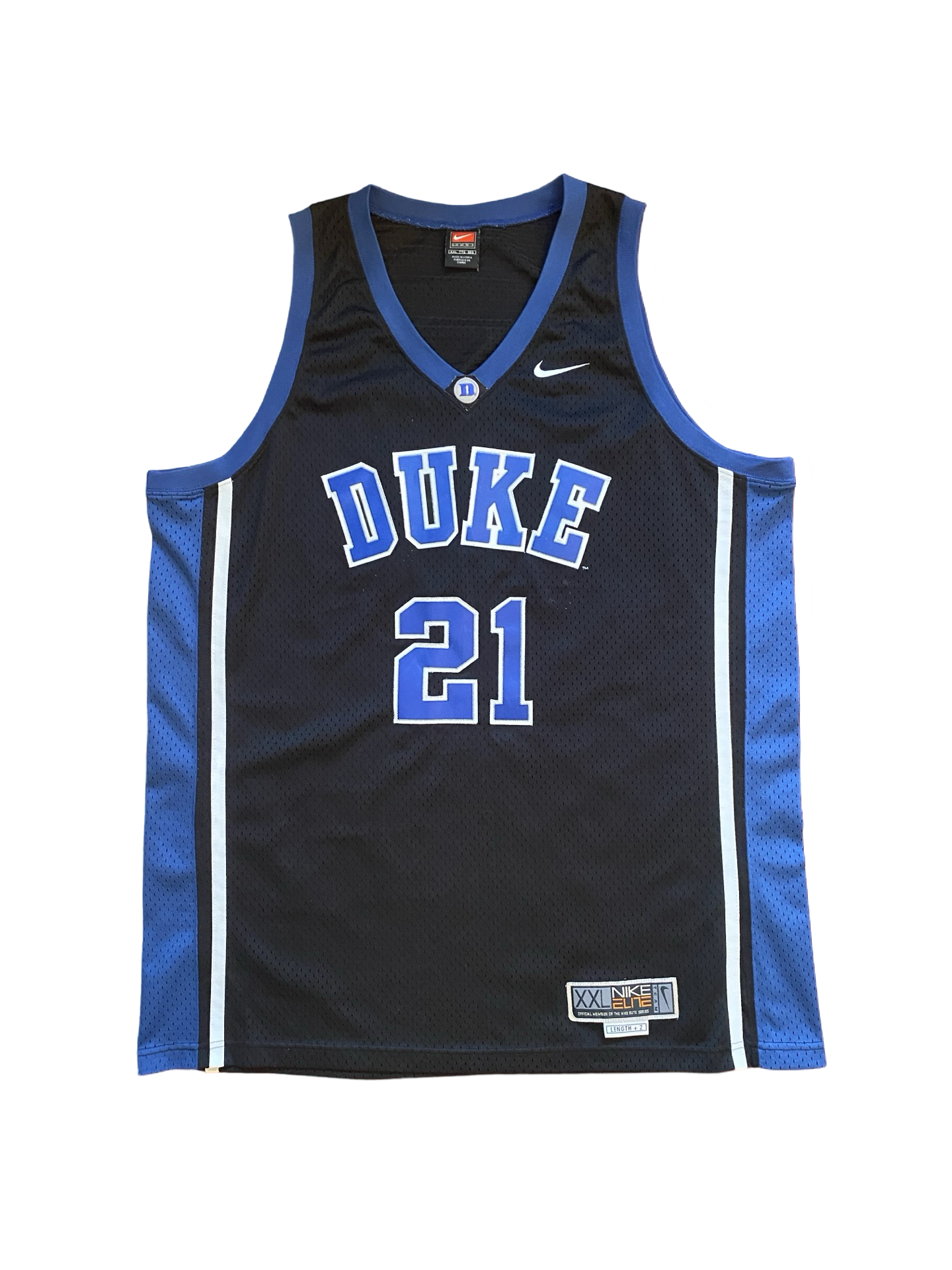 NCAA Vtg Duke Blue Devils #21 Jersey Nike Elite Size XXL