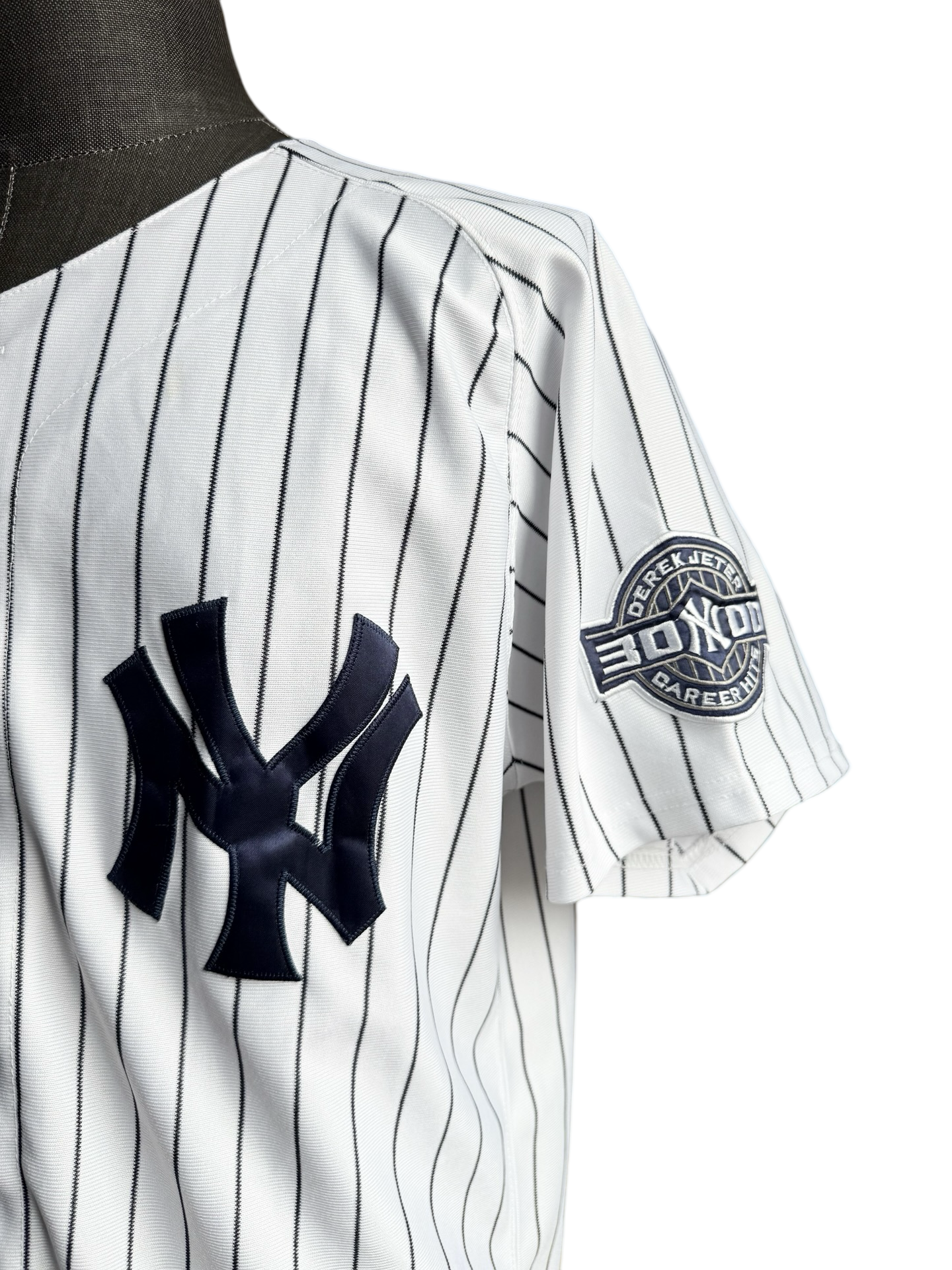 MLB Derek Jeter 2 New York Yankees Majestic 3000 Career Hits Platinum Edition Baseball Jersey Size M