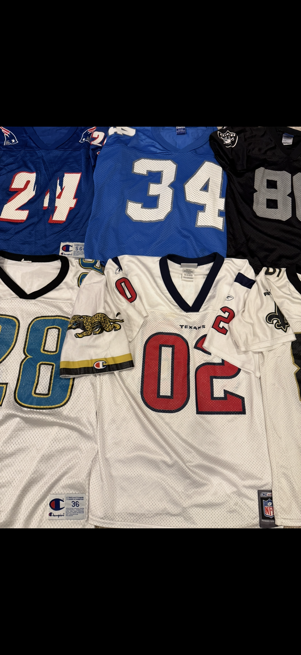 YOUTH NFL Bundle Vtg 90’s/00’s Football Jerseys Size Mix Youth S-XL