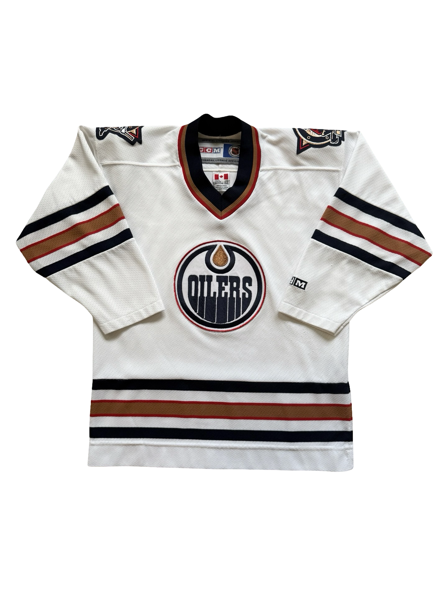 YOUTH NHL Vtg 90’s Edmonton Oilers CCM Hockey Jersey Size Youth L/XL