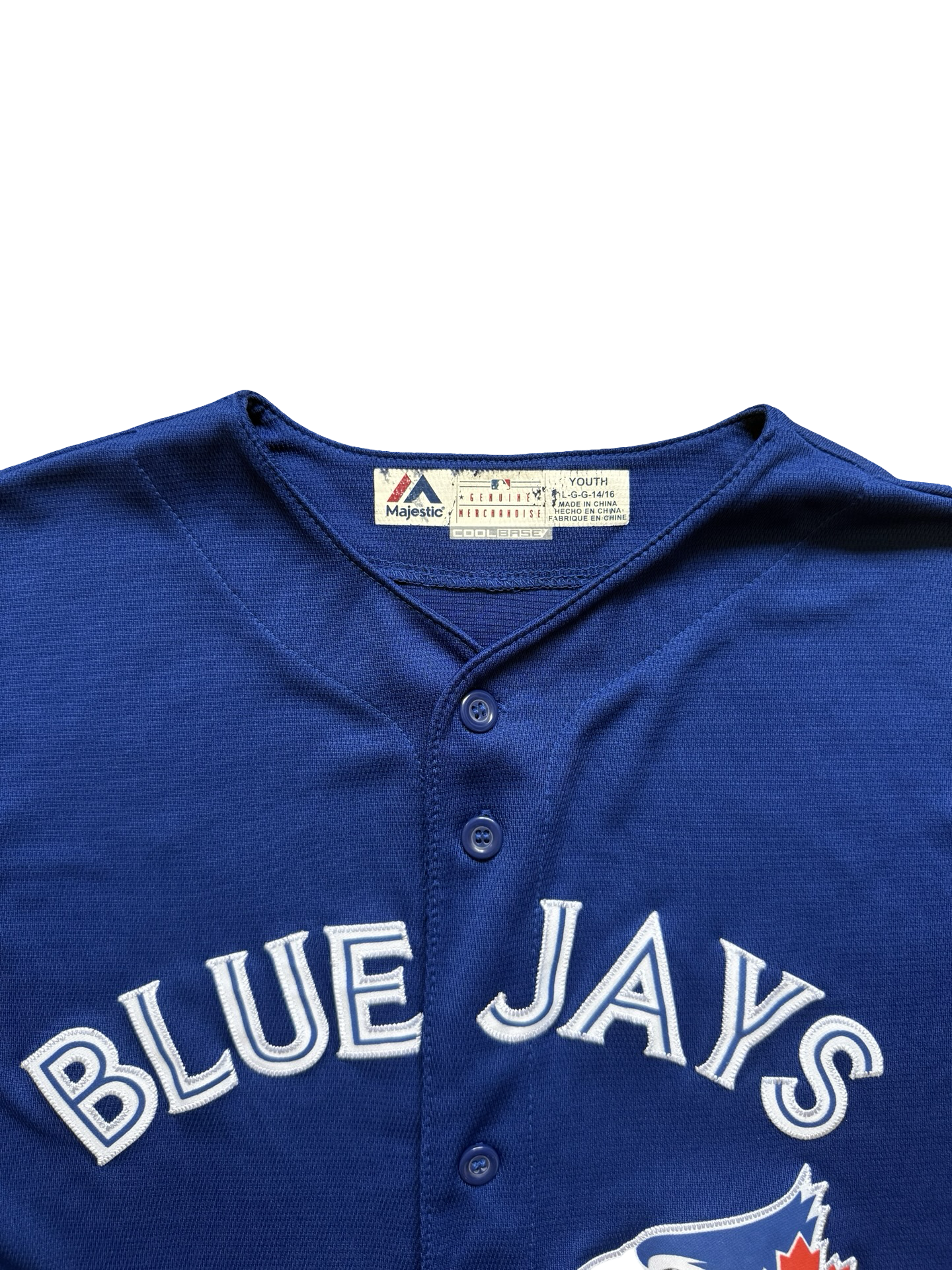 YOUTH MLB Marcus Stroman 6 Toronto Blue Jays Majestic Baseball Jersey Size Youth L