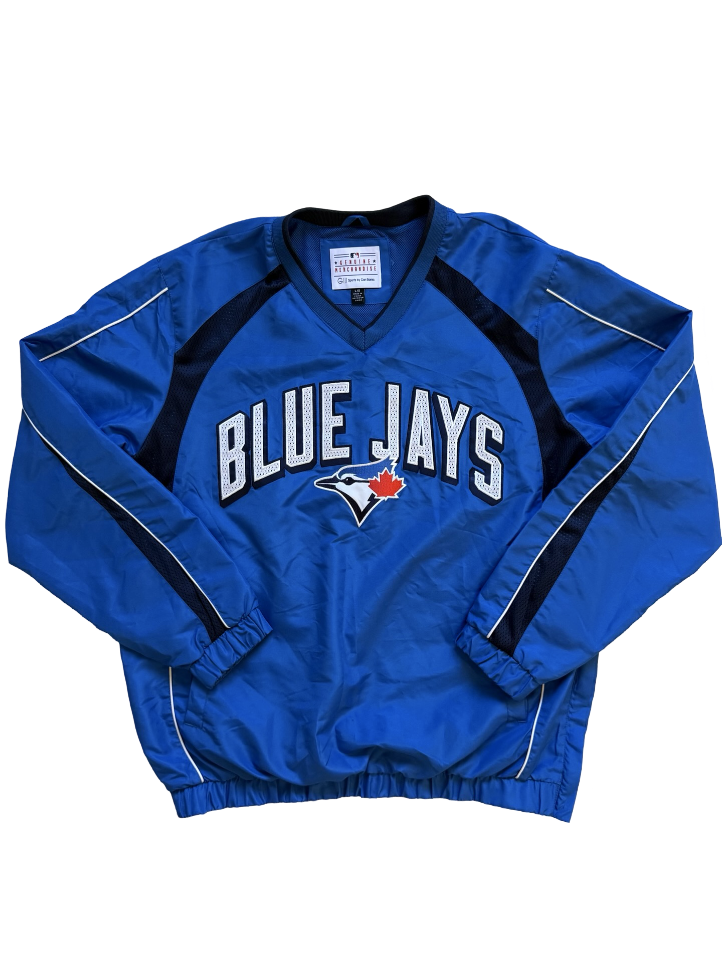 MLB Toronto Blue Jays GII Carl Banks Pullover Windbreaker Size L