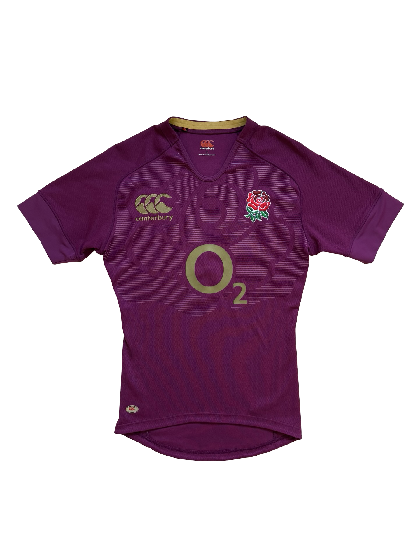 Rugby England National Team 2012-13 Alternate Player Issue O2 Canterbury Rugby Jersey Size L