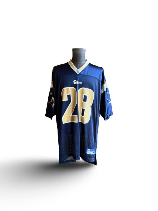 NFL Vtg Marshall Faulk 28 St Louis Rams Reebok 00’s Football Jersey Size XL