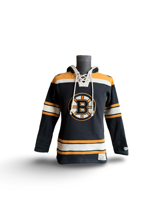 NHL Boston Bruins Old Time Hockey Lace Up Hoodie Women’s Jersey Style Size Women M