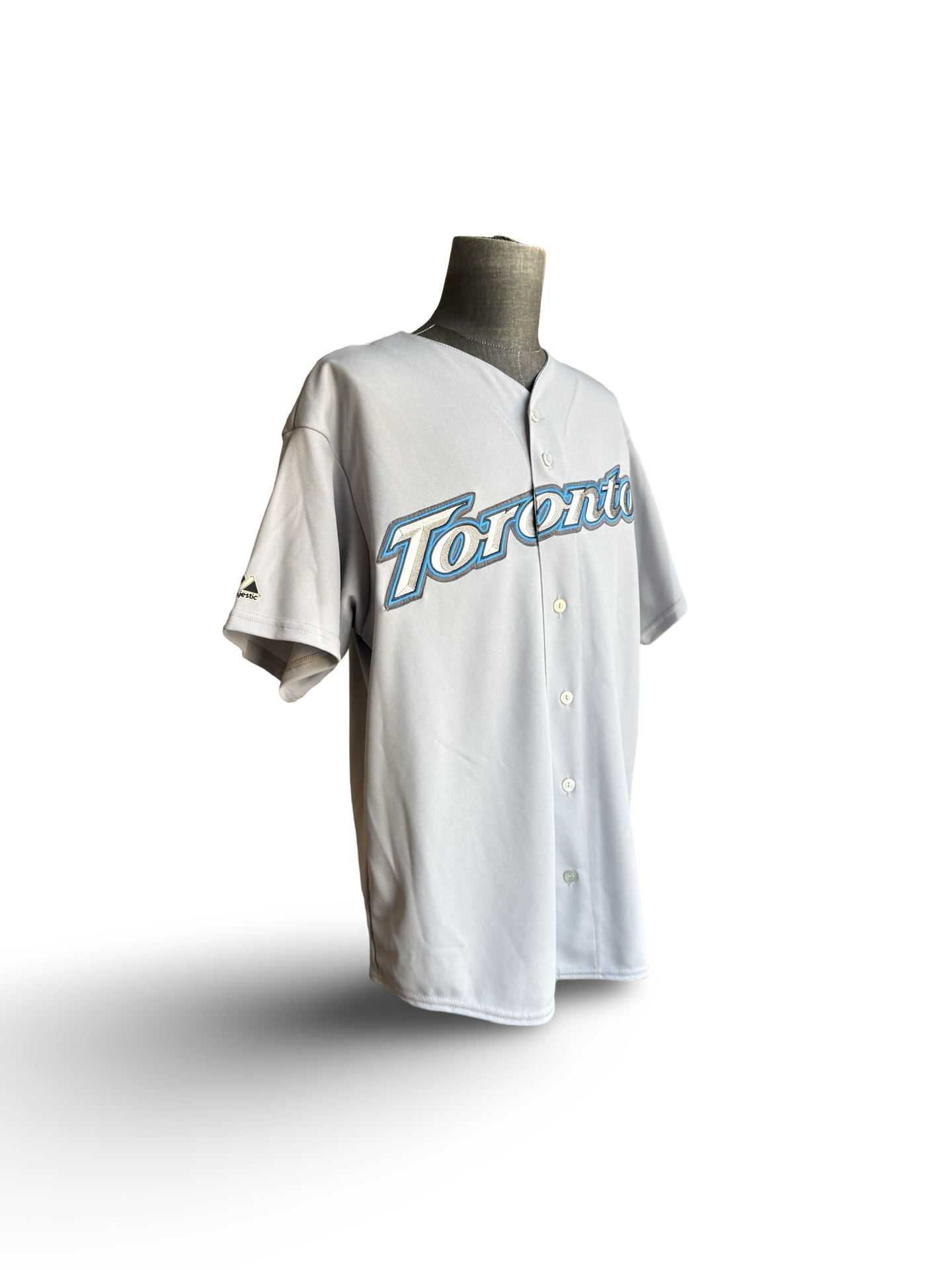 MLB Vtg Toronto Blue Jays 2000’s Majestic Grey Retro Baseball Jersey Size XL