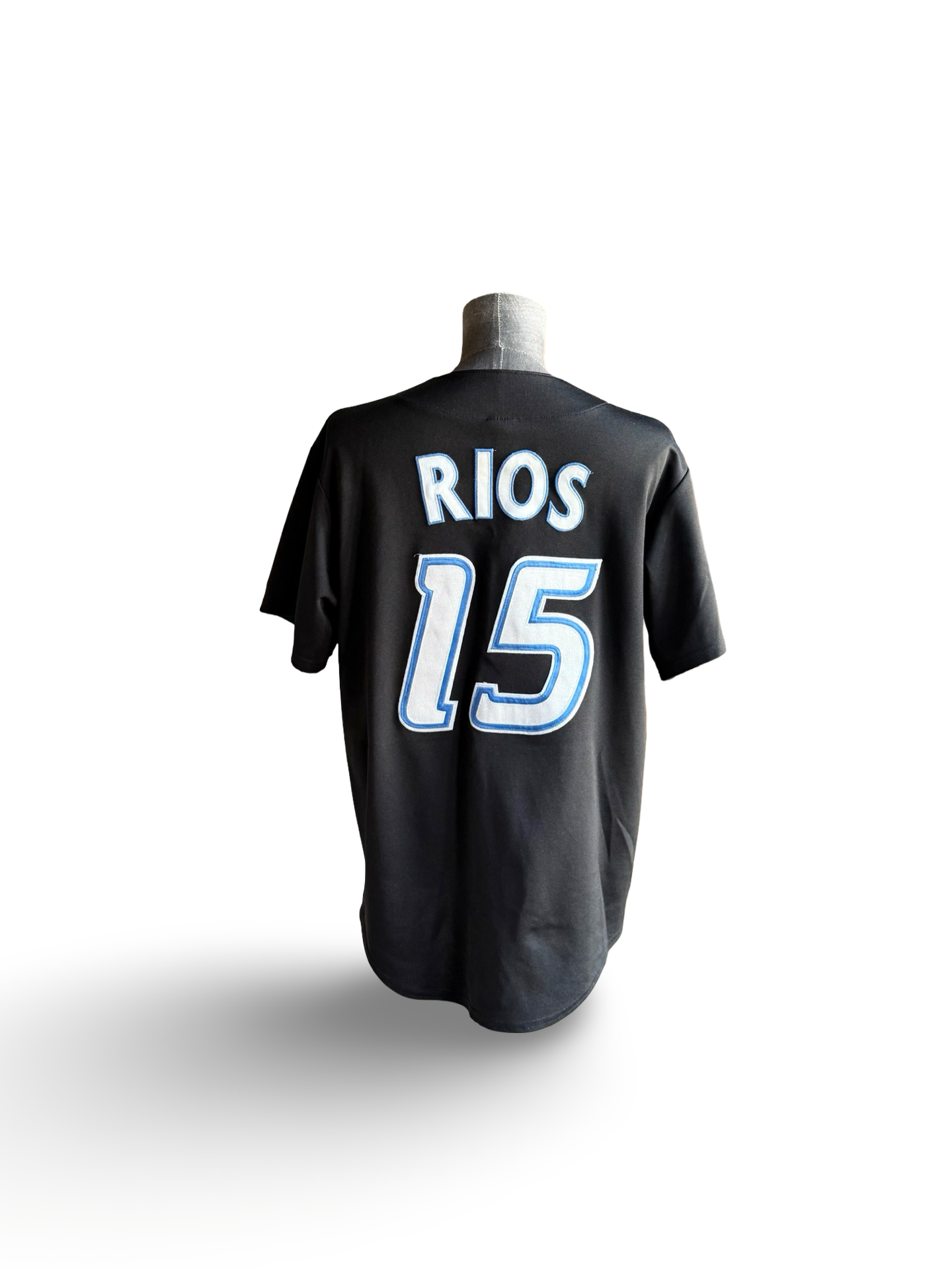 MLB Vtg Alex Rios 15 Toronto Blue Jays 2000’s Majestic Baseball Jersey Size L