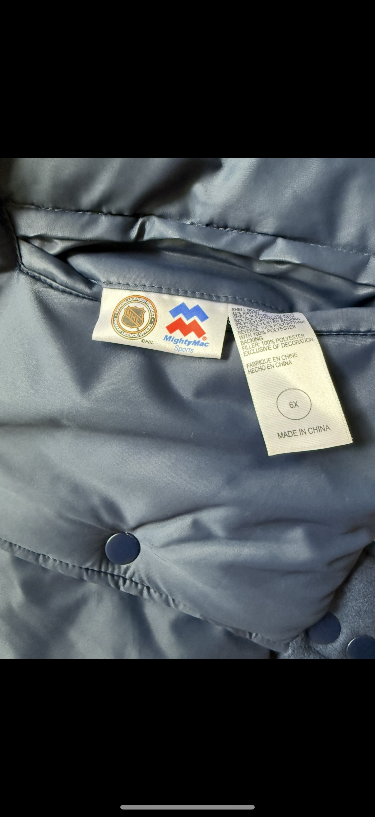 YOUTH NHL Vtg 90’s Toronto Maple Leafs Mighty Mac Reversible Padded Varsity Jacket Size Youth S/M (6)