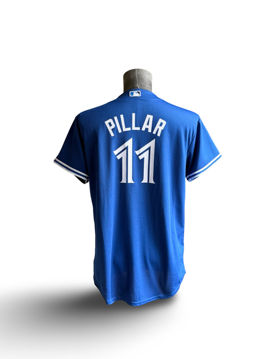 YOUTH MLB Kevin Pillar 11 Toronto Blue Jays Majestic Baseball Jersey Size Youth XL