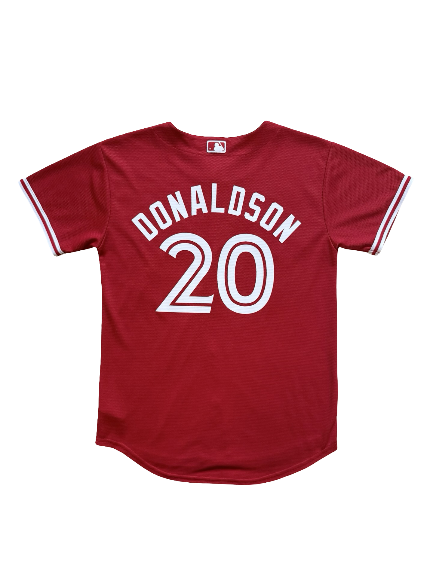 YOUTH MLB Josh Donaldson 20 Toronto Blue Jays Majestic Cool Base Canada Day Baseball Jersey Size Youth L