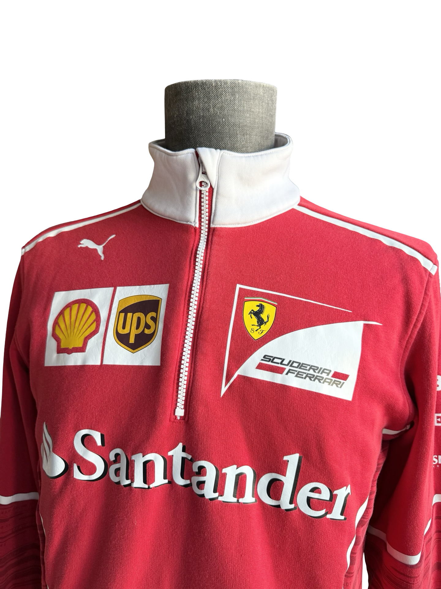 RACING F1 Scuderia Ferrari x Puma Santander L/S Quarter Zip Pullover Size S
