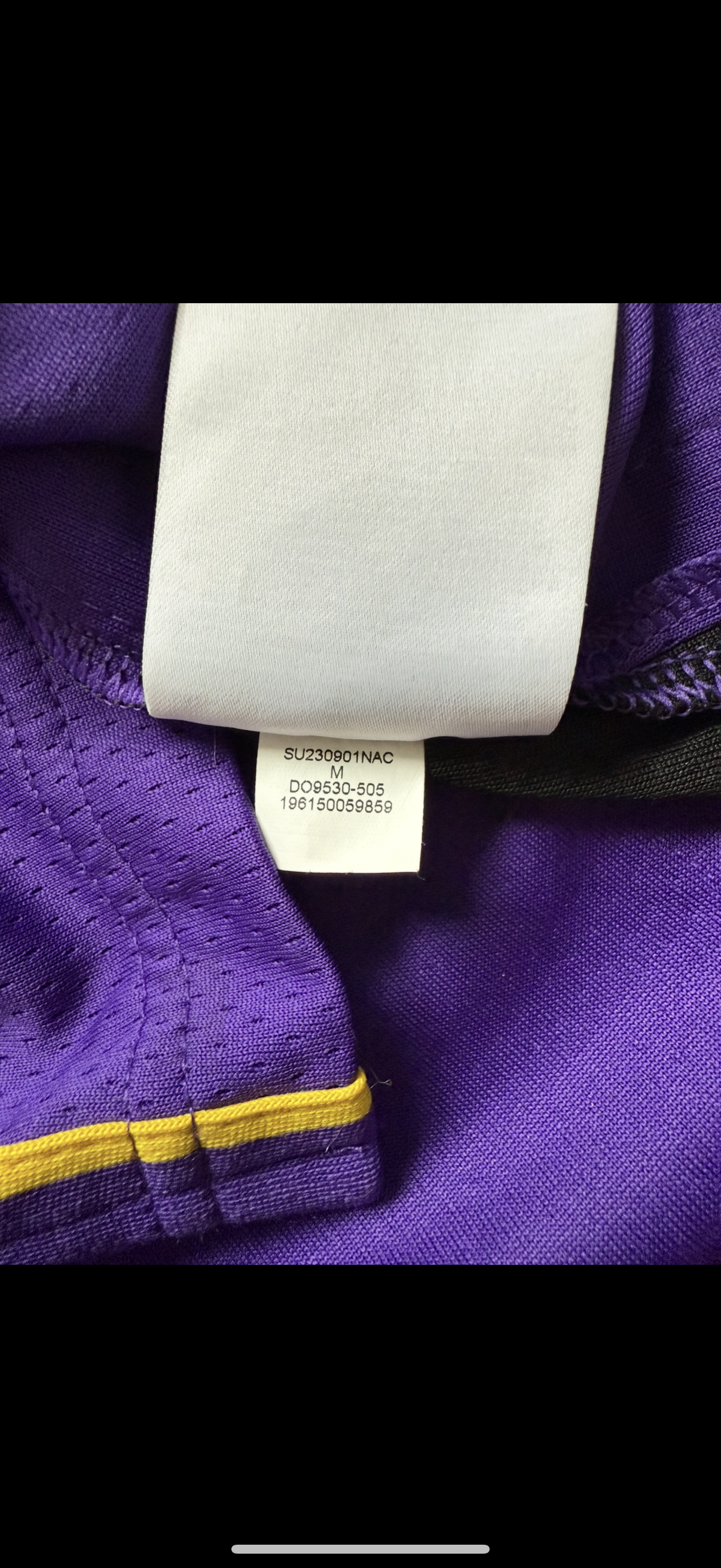 NBA LeBron James 6 LA Lakers Air Jordan Swingman Statement Edition Jersey Size M