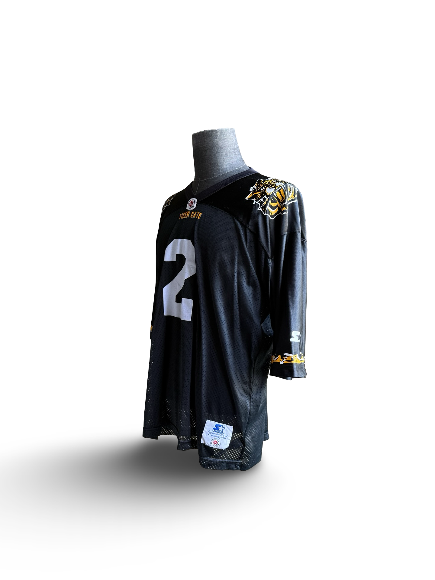 CFL Vtg Eric Carter Hamilton Ti-Cats Starter MIC Football Jersey Size L