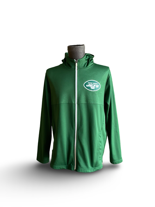 NFL New York Jets Fanatics Iconic Defender Mission Primary Full Zip Hoodie Jacket Size L