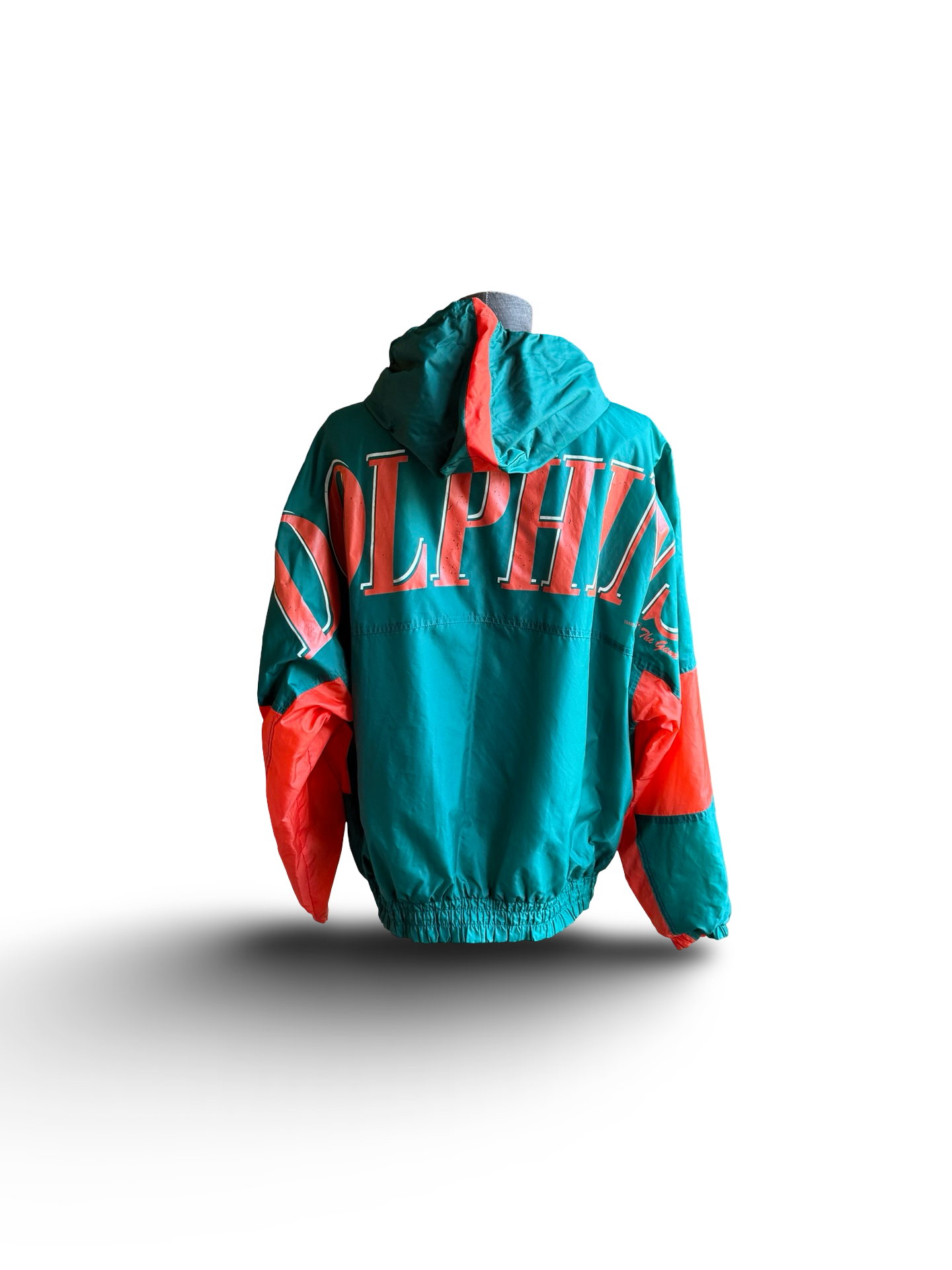 NFL Vtg Miami Dolphins The Game 90’s Football Windbreaker Spellout Size XL