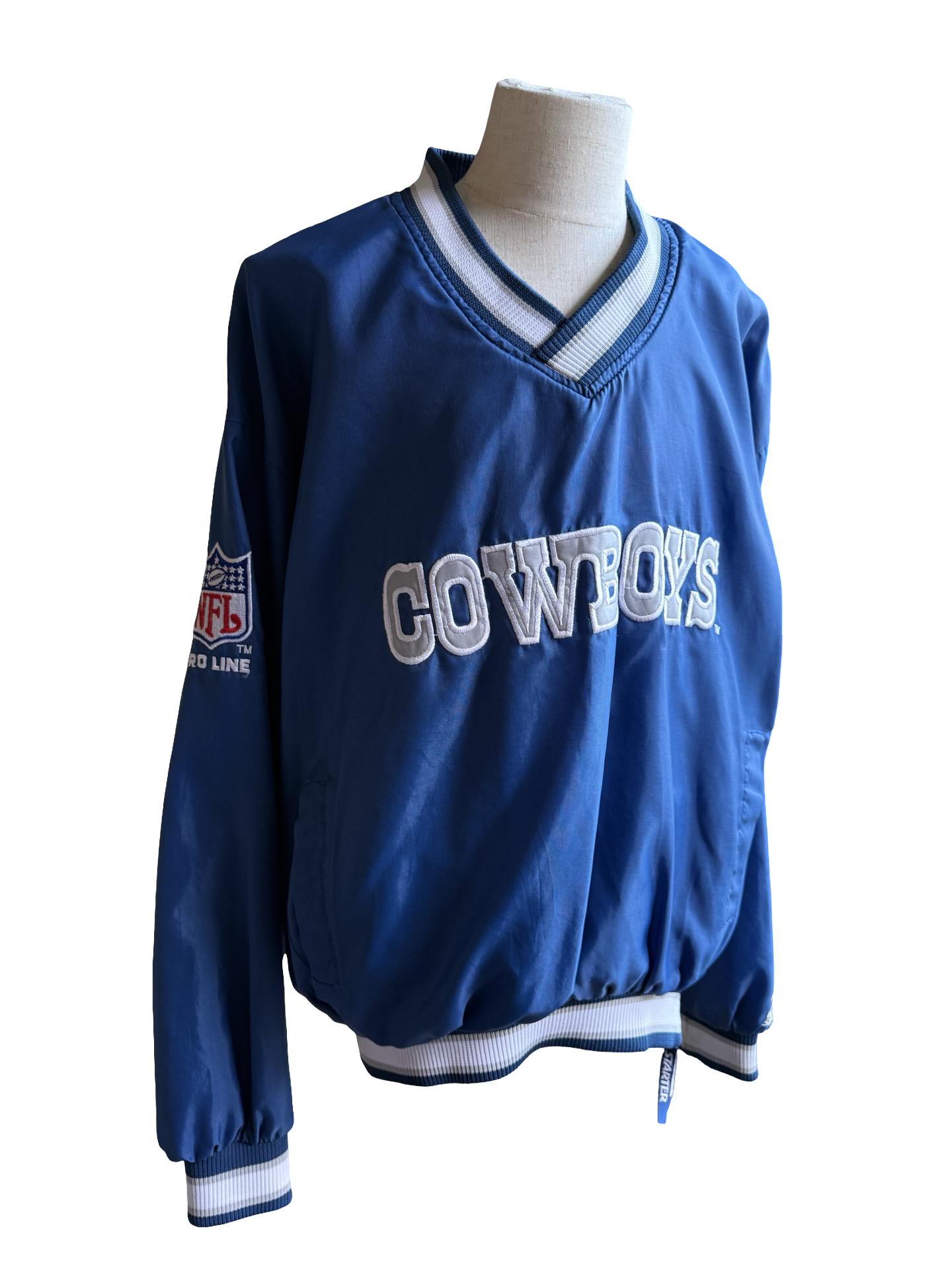 NFL Vtg Dallas Cowboys Starter Football ProLine 90’s Pullover Size Youth L