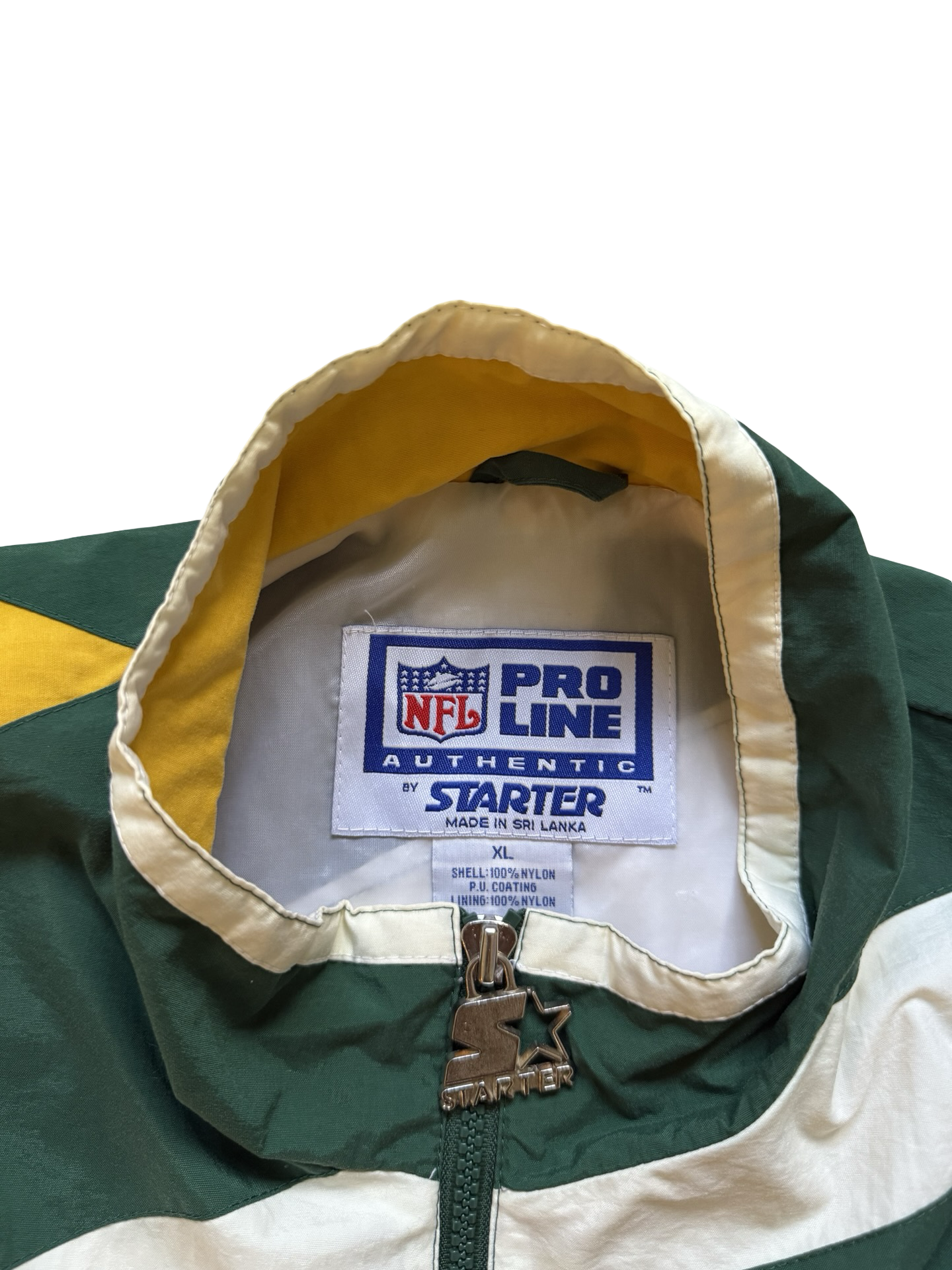 NFL Vtg 90’s Green Bay Packers ProLine Starter Football Zip Up Jacket Size XL