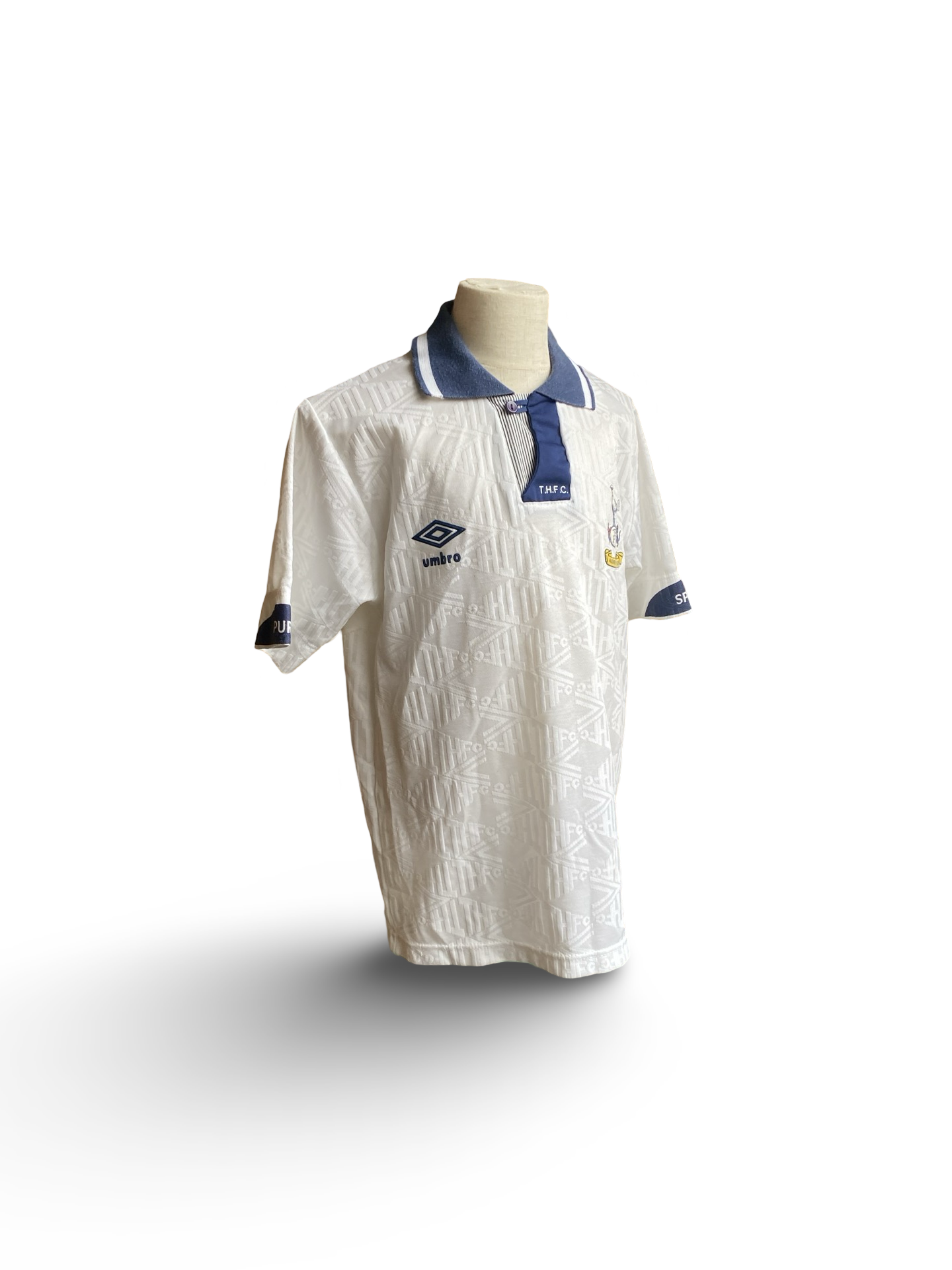 EPL Vtg Tottenham Hotspur FC 1991-93 Umbro Football Home Jersey Size Youth L