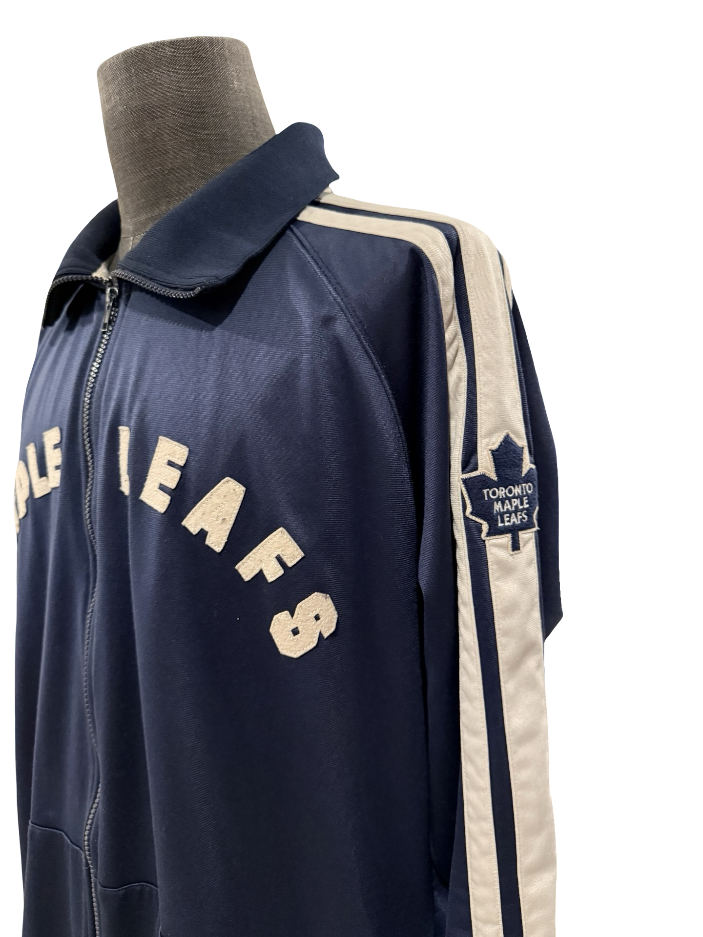 NHL Vtg Toronto Maple Leafs CCM Hockey Track Jacket Size XL