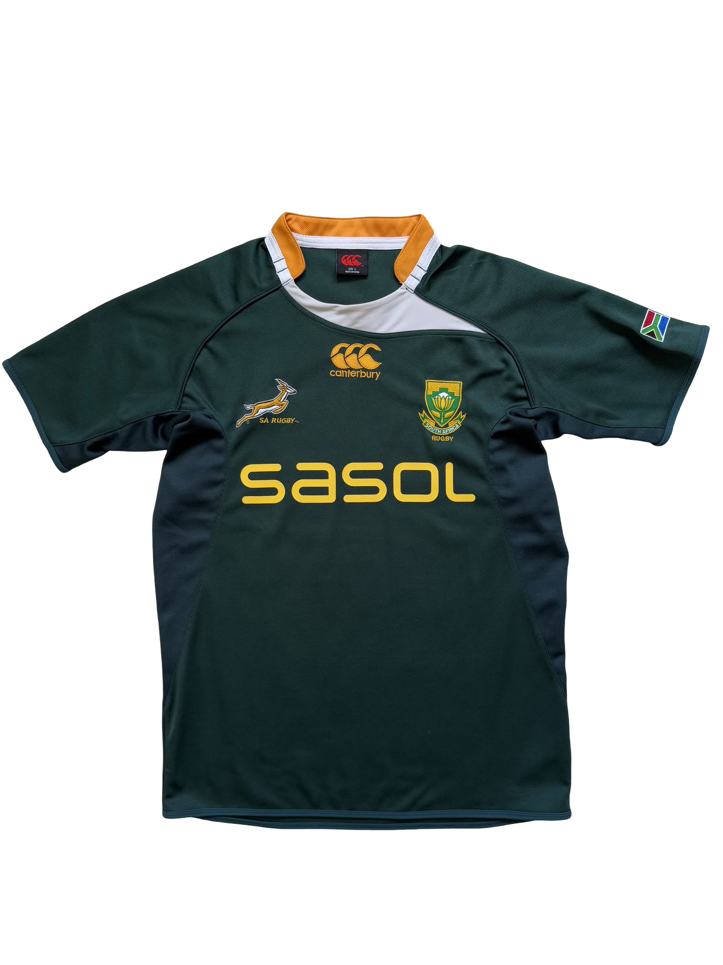 Rugby Union Vtg South Africa National Team 2009-10 Canterbury Rugby Jersey Size L