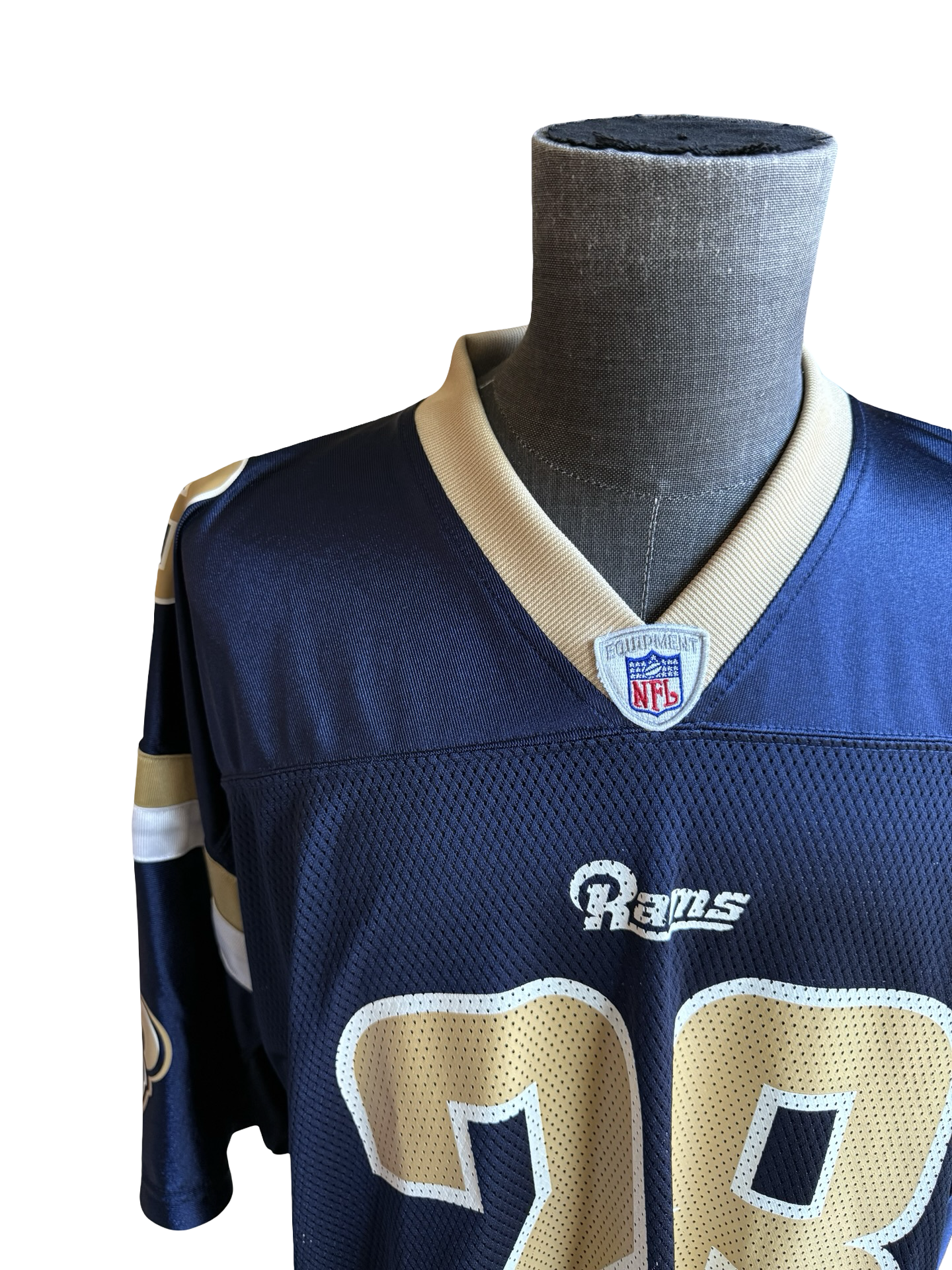 NFL Vtg Marshall Faulk 28 St Louis Rams Reebok 00’s Football Jersey Size XL