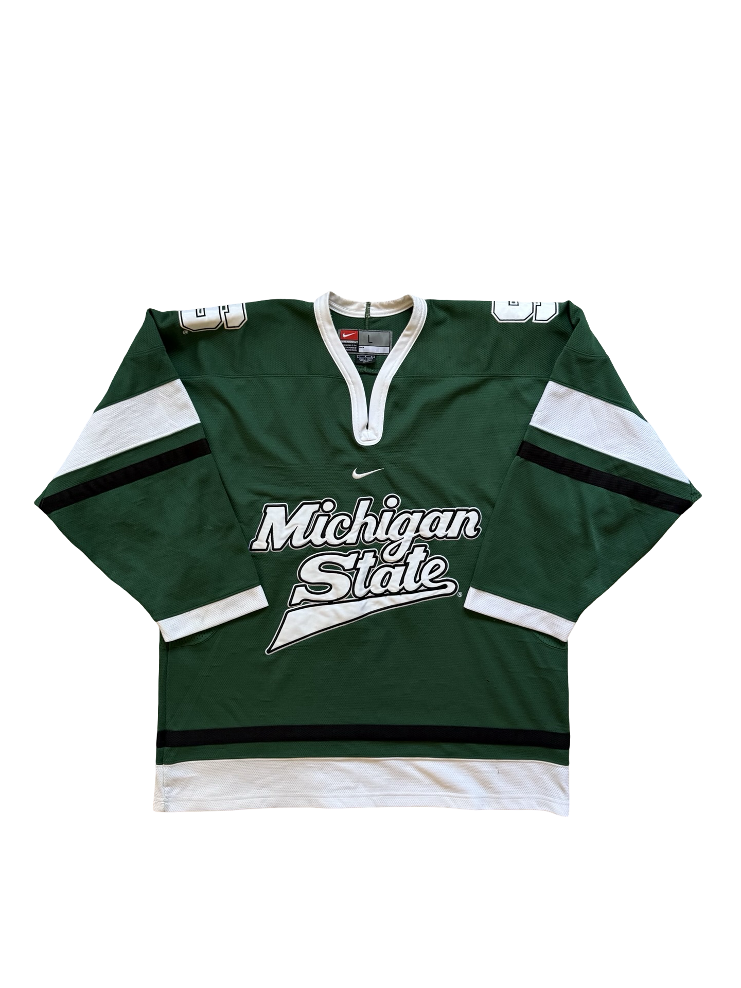NCAA Vtg Michigan State Spartans Y2K Nike Hockey Jersey Size L