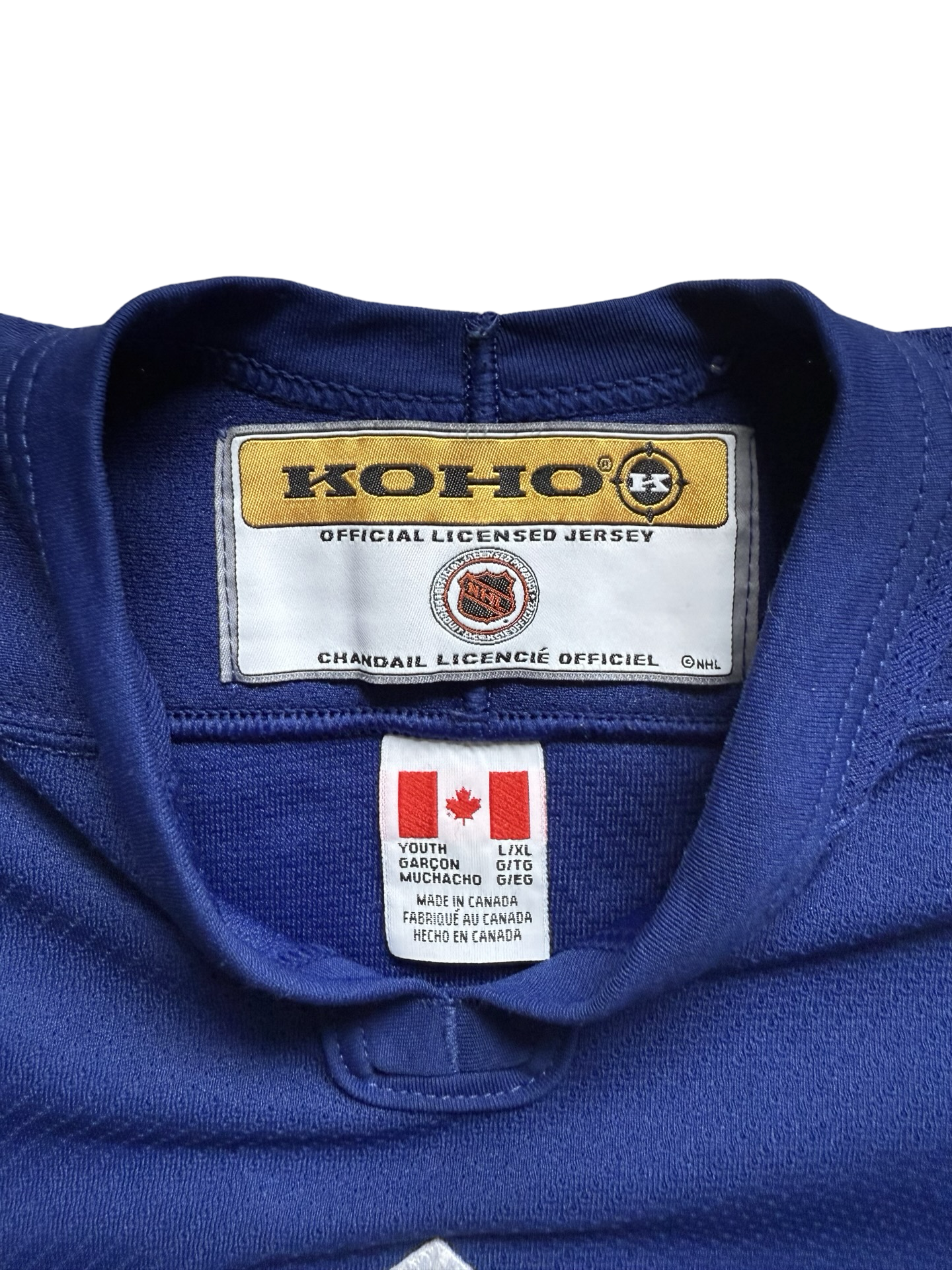 YOUTH NHL Vtg Toronto Maple Leafs Koho Air Knit Hockey Jersey Size Youth L/XL