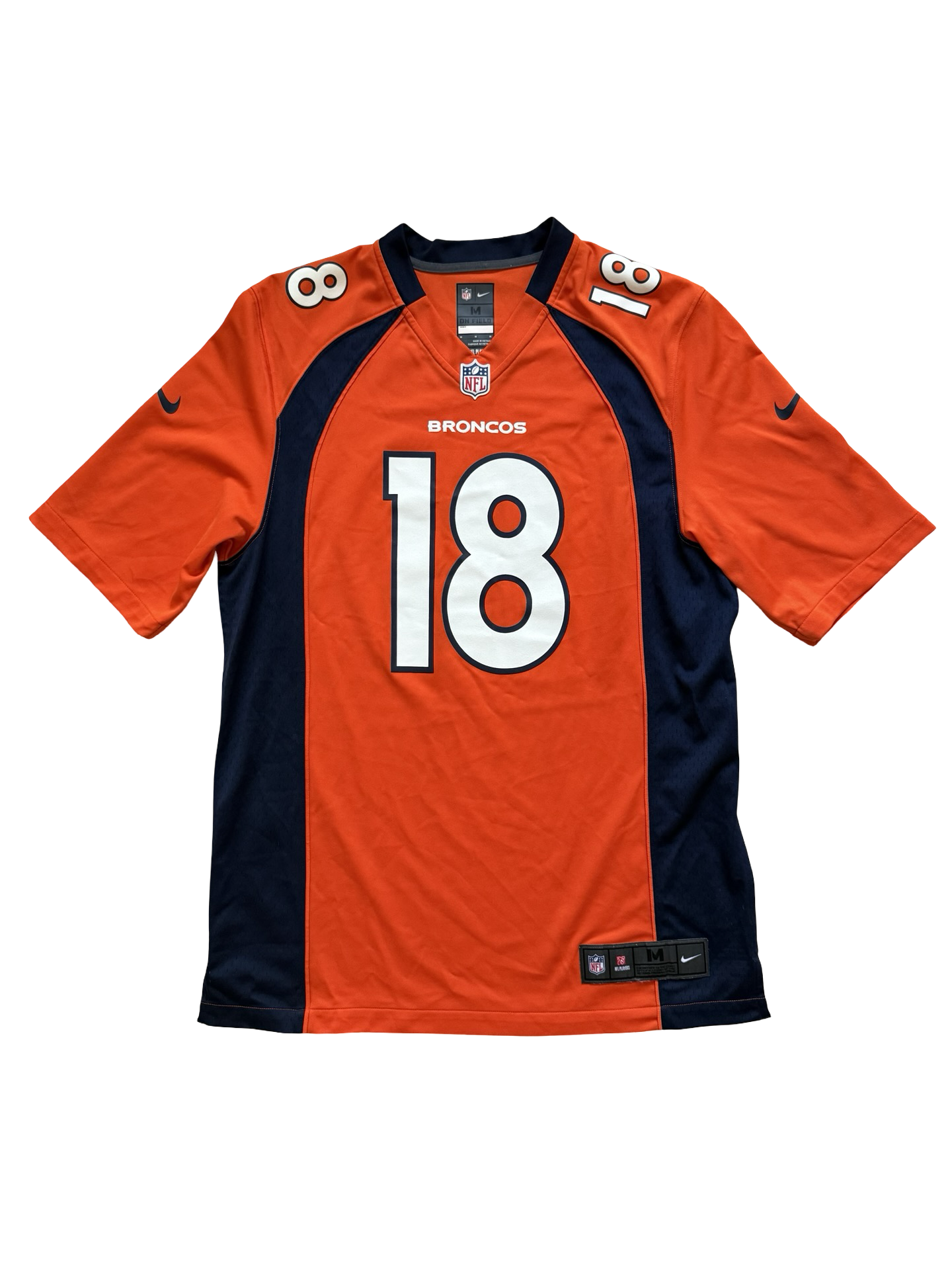 NFL Peyton Manning 18 Denver Broncos Nike Football Jersey Size M