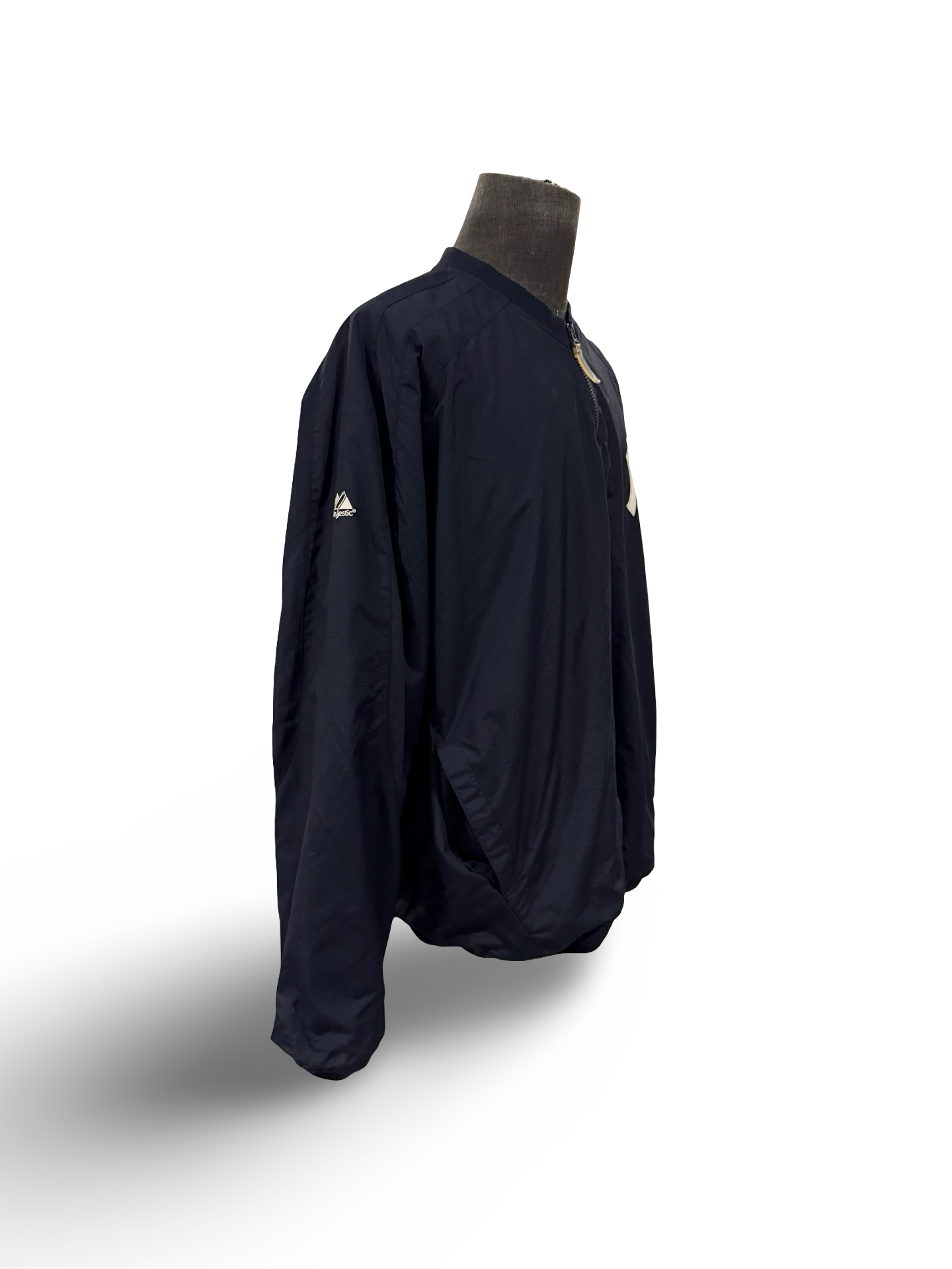 MLB Vtg New York Yankees Majestic 1/4 Zip Pullover Baseball Windbreaker Size XL