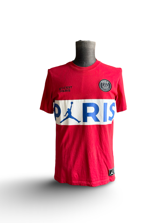 Soccer Paris Saint-Germain X Jordan PSG Wordmark Football T-Shirt Size S