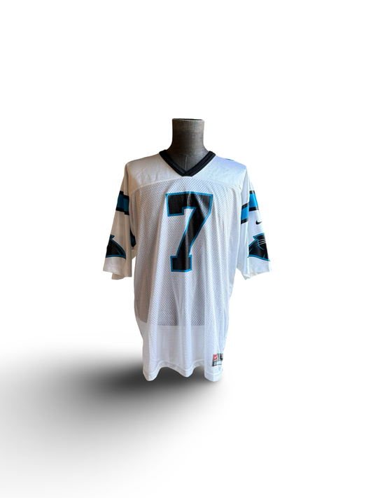NFL Vtg Steve Beuerlein 7 Carolina Panthers 90’s Nike Football Jersey Size L