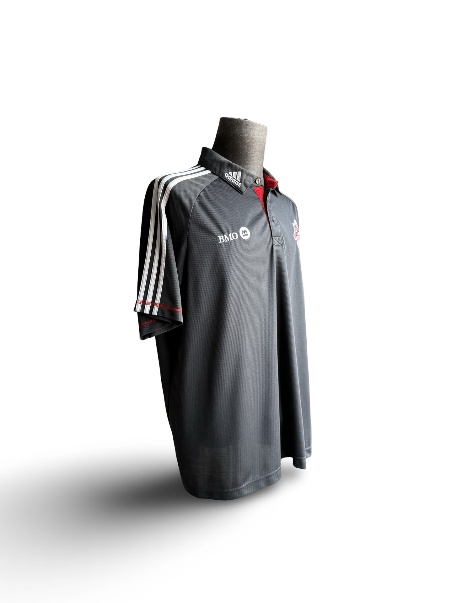 Soccer MLS 2X Toronto FC Adidas Climalite Dark Grey & Red Golf Polo Shirts Both Size XL