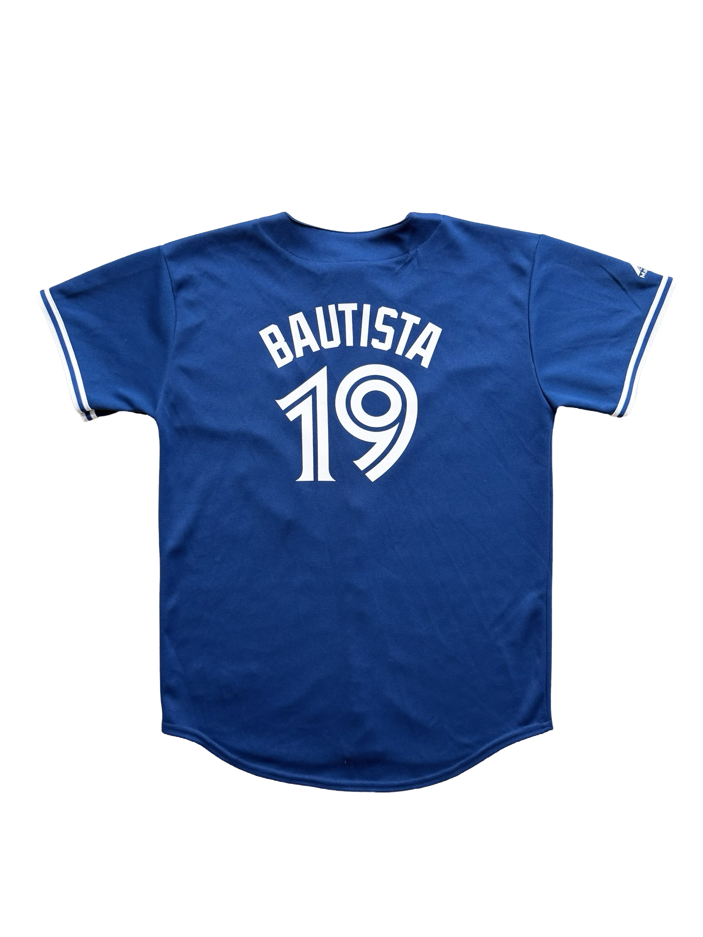 YOUTH MLB Jose Bautista 19 Toronto Blue Jays Majestic Baseball Jersey Size Youth XL