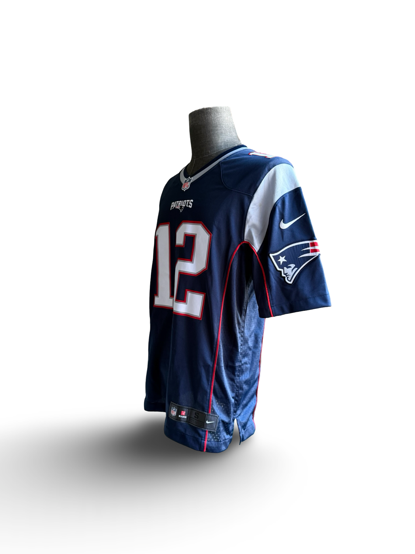 NFL Tom Brady 12 New England Patriots On Field Nike Football Stitched Jersey Size S