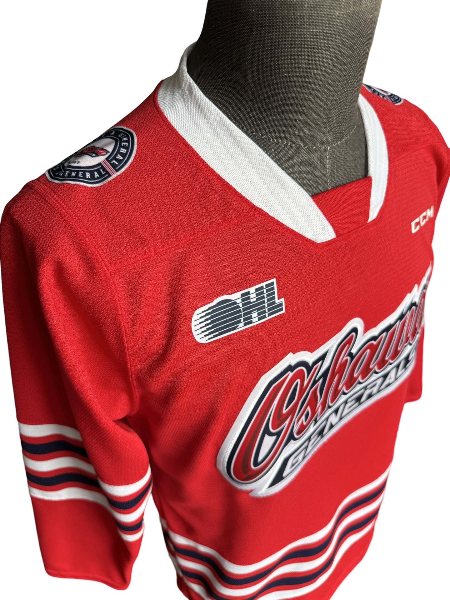 YOUTH OHL CHL Oshawa Generals CCM Hockey Jersey Size Youth L/XL