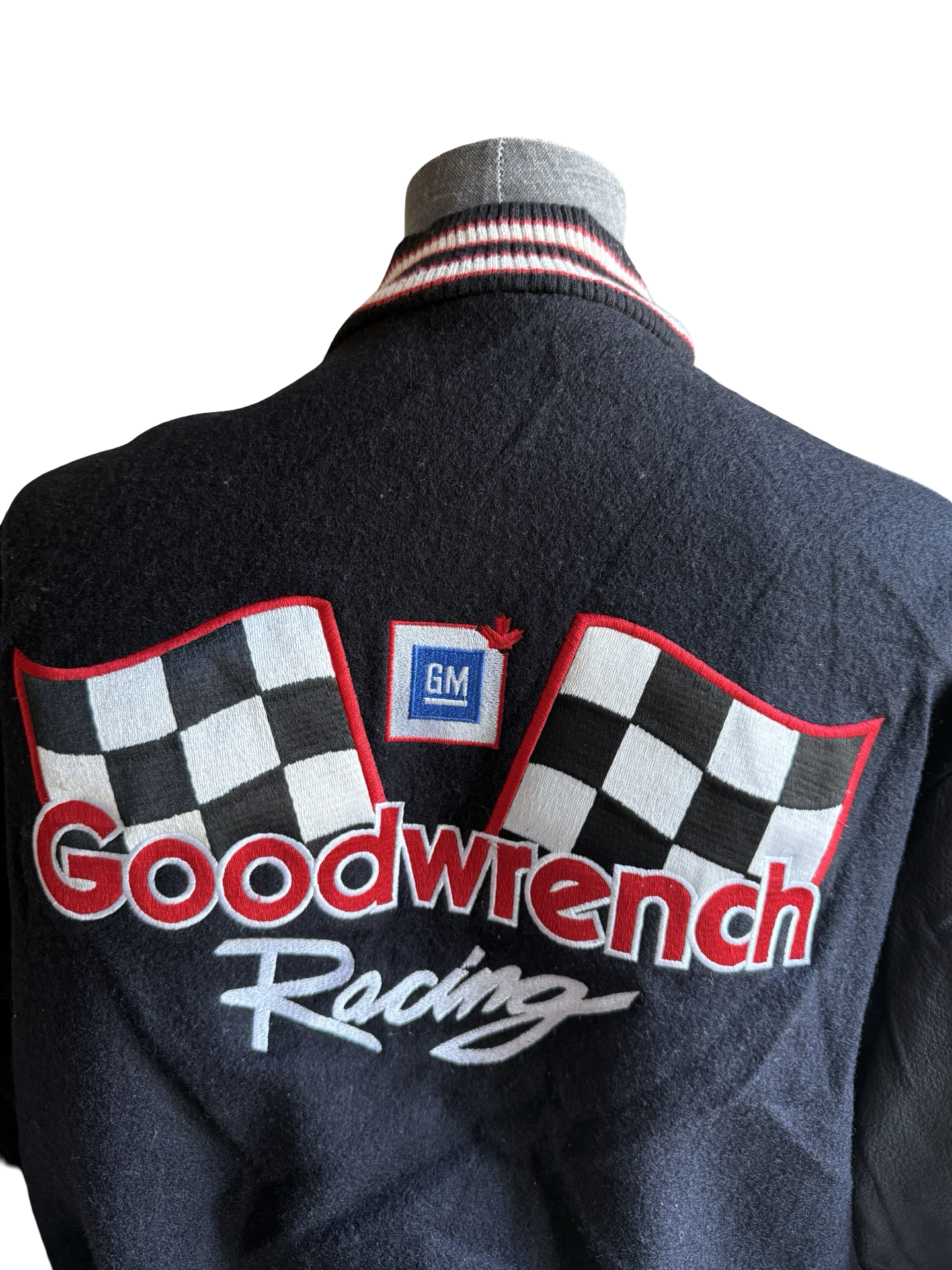 RACING Vtg 90’s Goodwrench GM Choko Motorsports Varsity Leather Sleeves Jacket Size M
