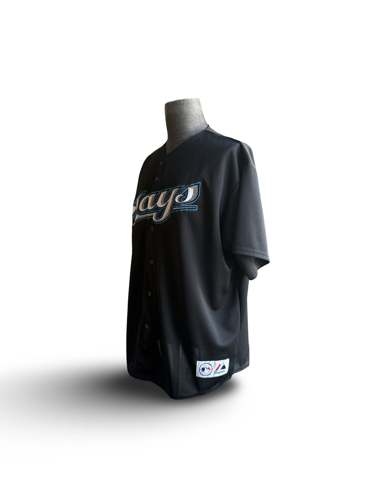MLB Vtg Toronto Blue Jays 2000’s Majestic Black Retro Baseball Jersey Size XL