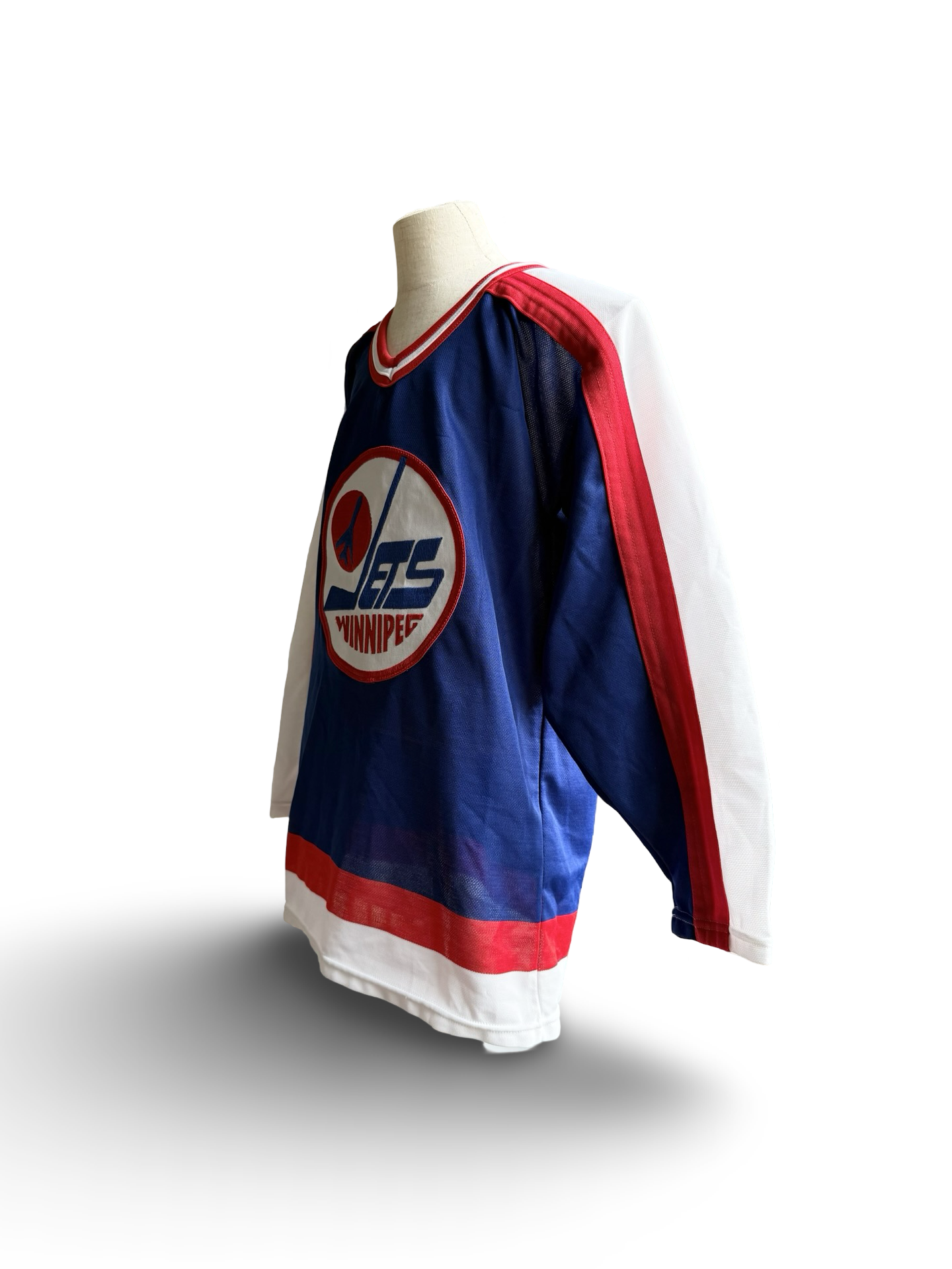 YOUTH NHL Vtg 90’s Winnipeg Jets CCM Maska Hockey Jersey Size Youth L/XL