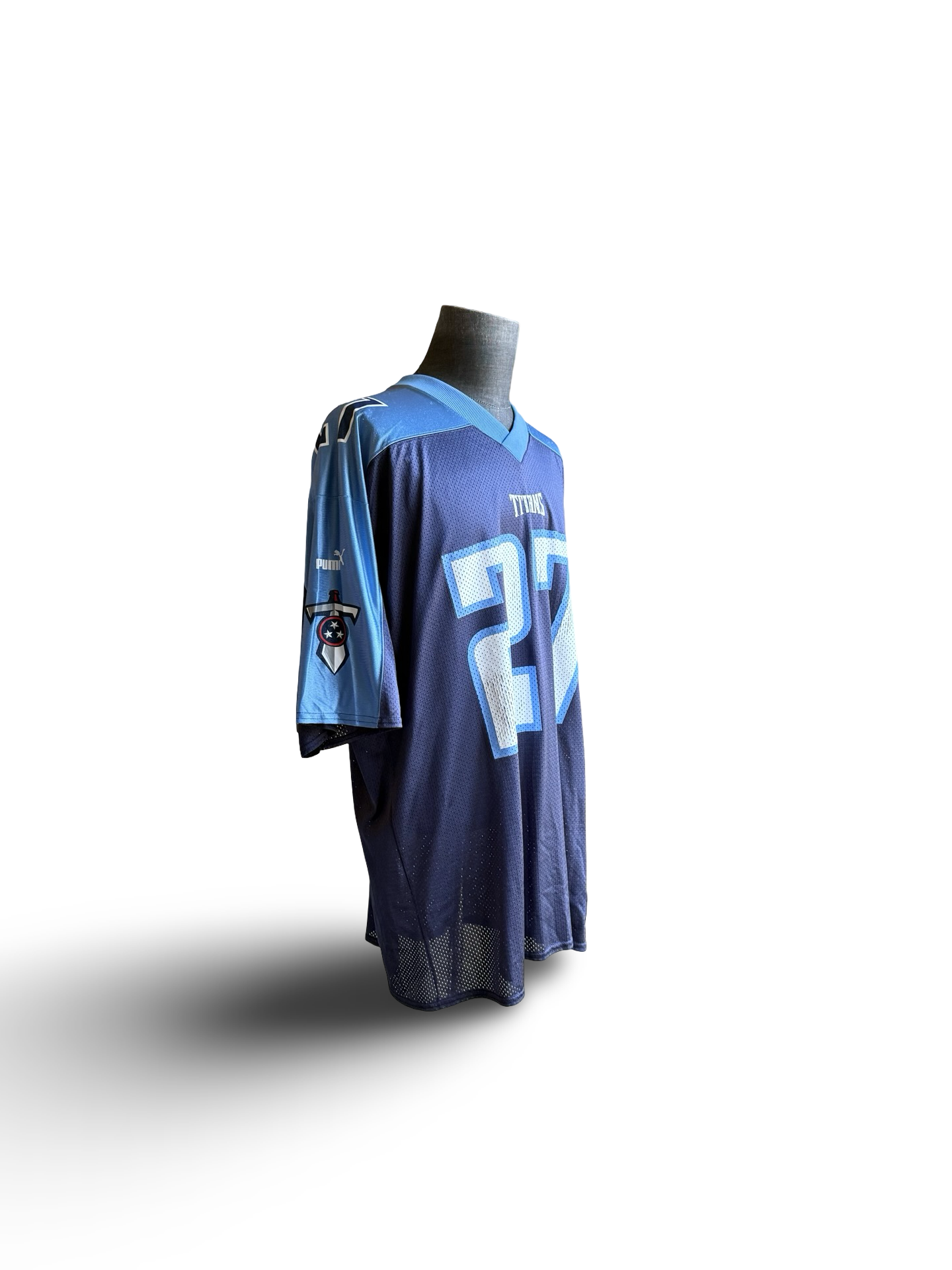 NFL Vtg Eddie George 27 Tennessee Titans Puma Football Jersey Size XL