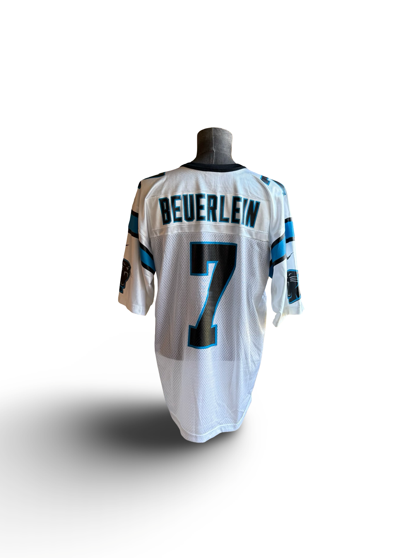 NFL Vtg Steve Beuerlein 7 Carolina Panthers 90’s Nike Football Jersey Size L