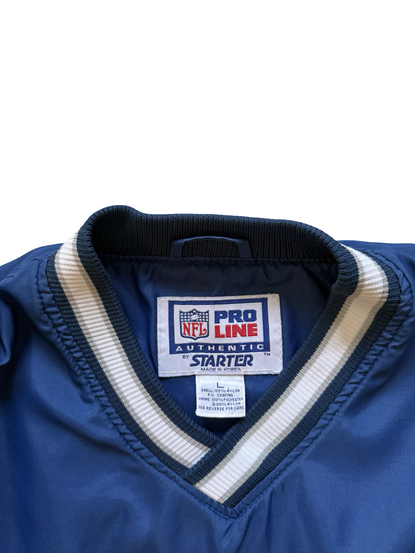 NFL Vtg Dallas Cowboys Starter Football ProLine 90’s Pullover Size Youth L
