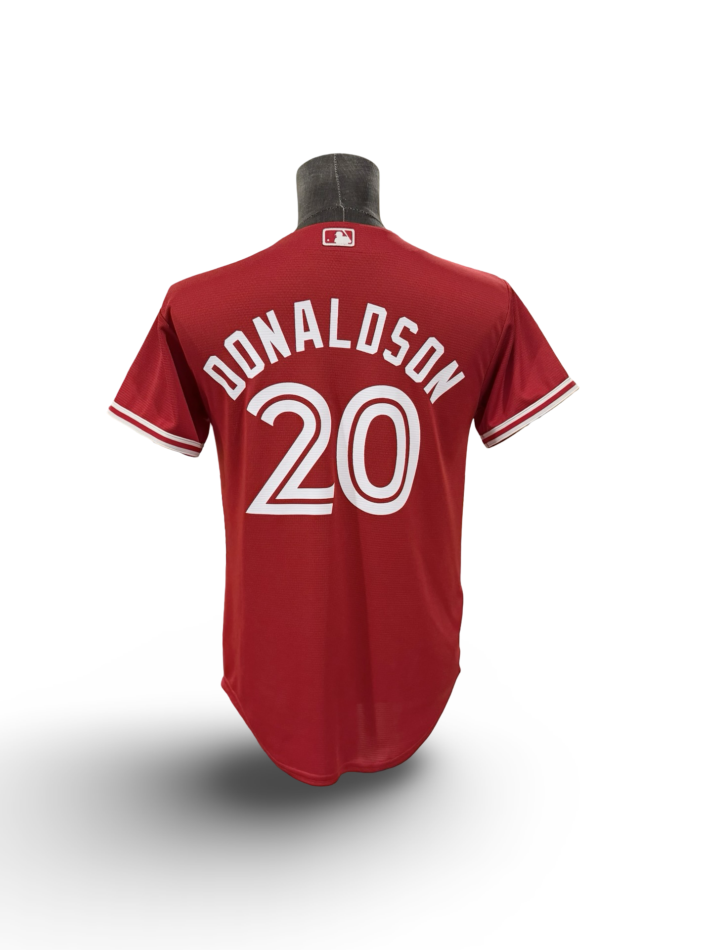 YOUTH MLB Josh Donaldson 20 Toronto Blue Jays Majestic Cool Base Canada Day Baseball Jersey Size Youth L