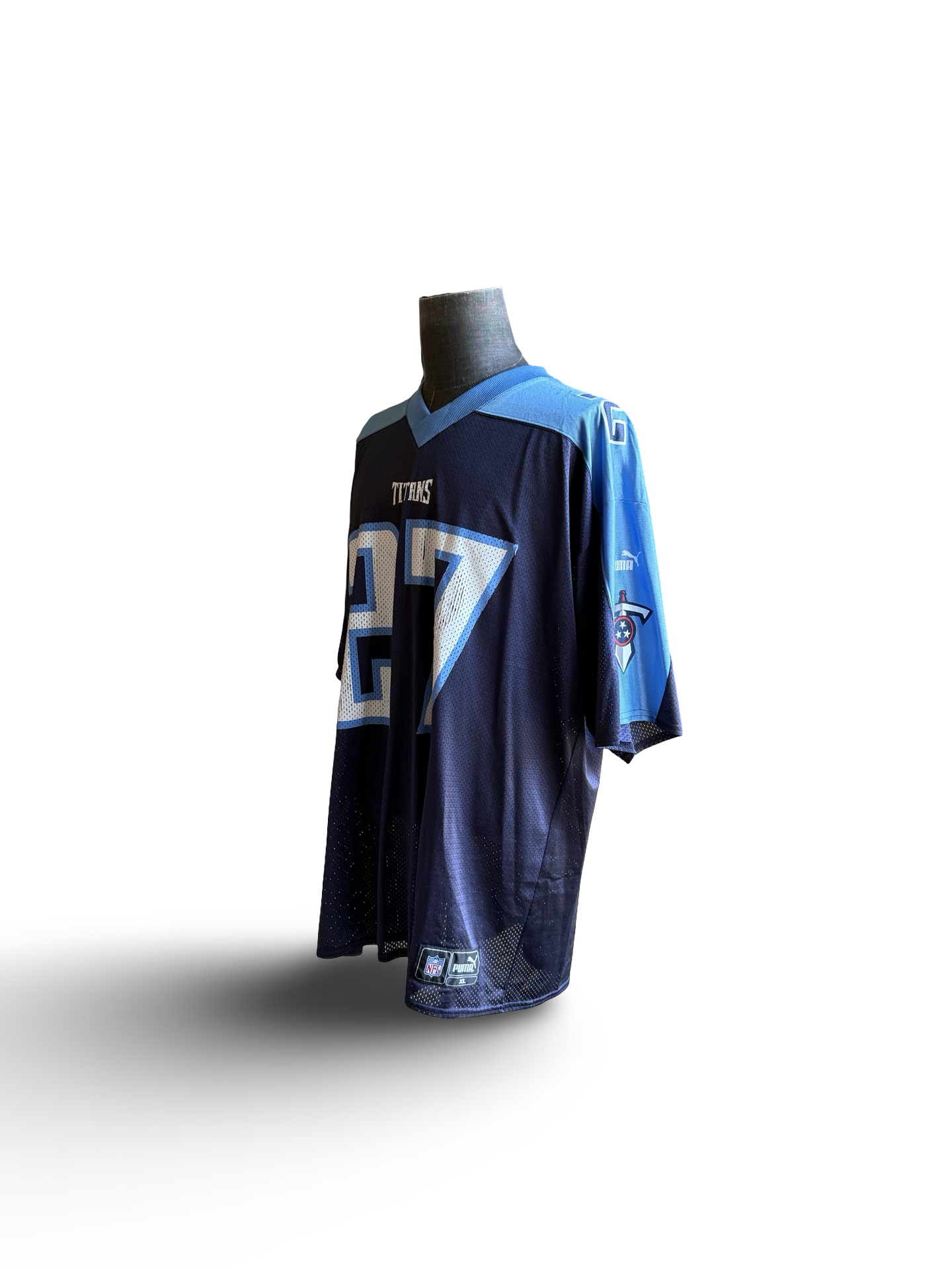 NFL Vtg Eddie George 27 Tennessee Titans Puma Football Jersey Size XL