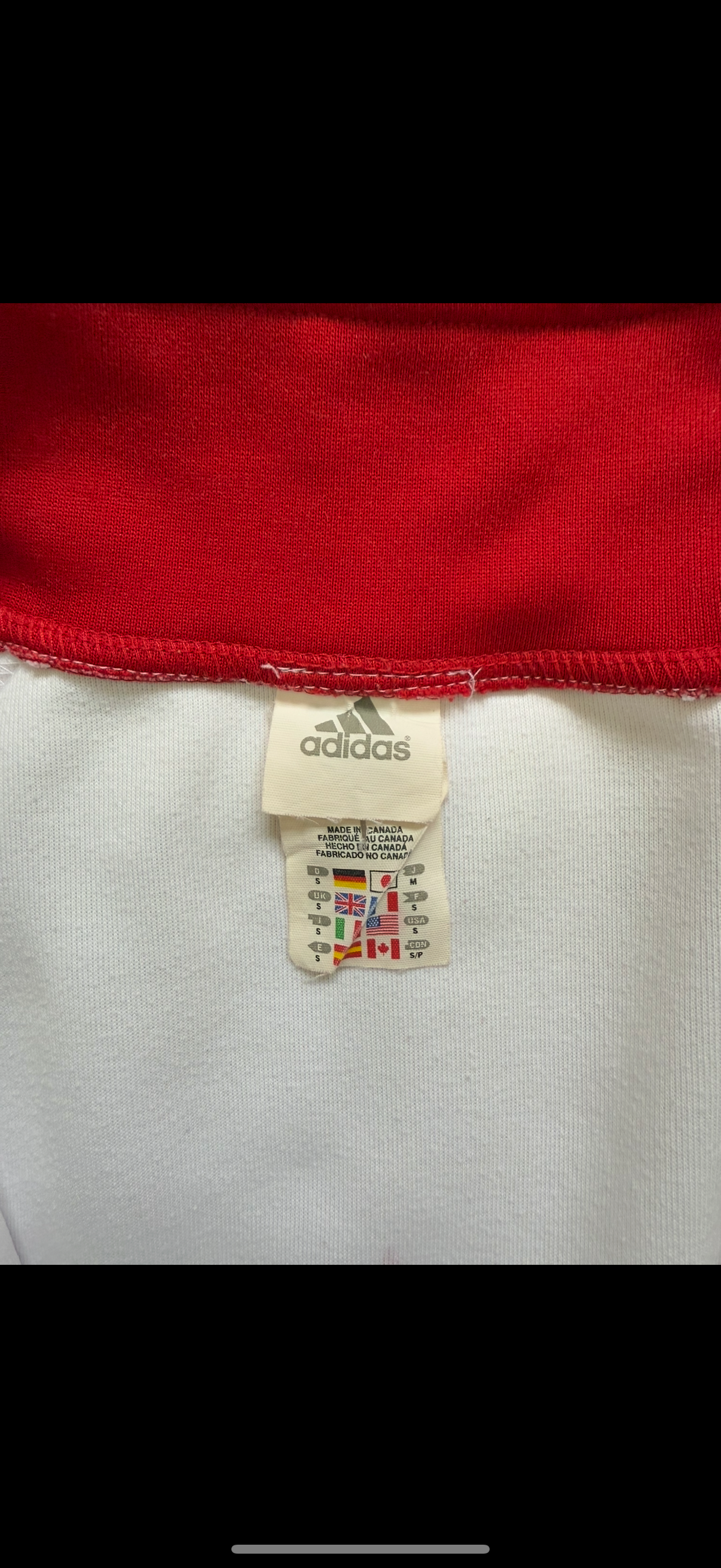 Team Canada Adidas Track Jacket Size S