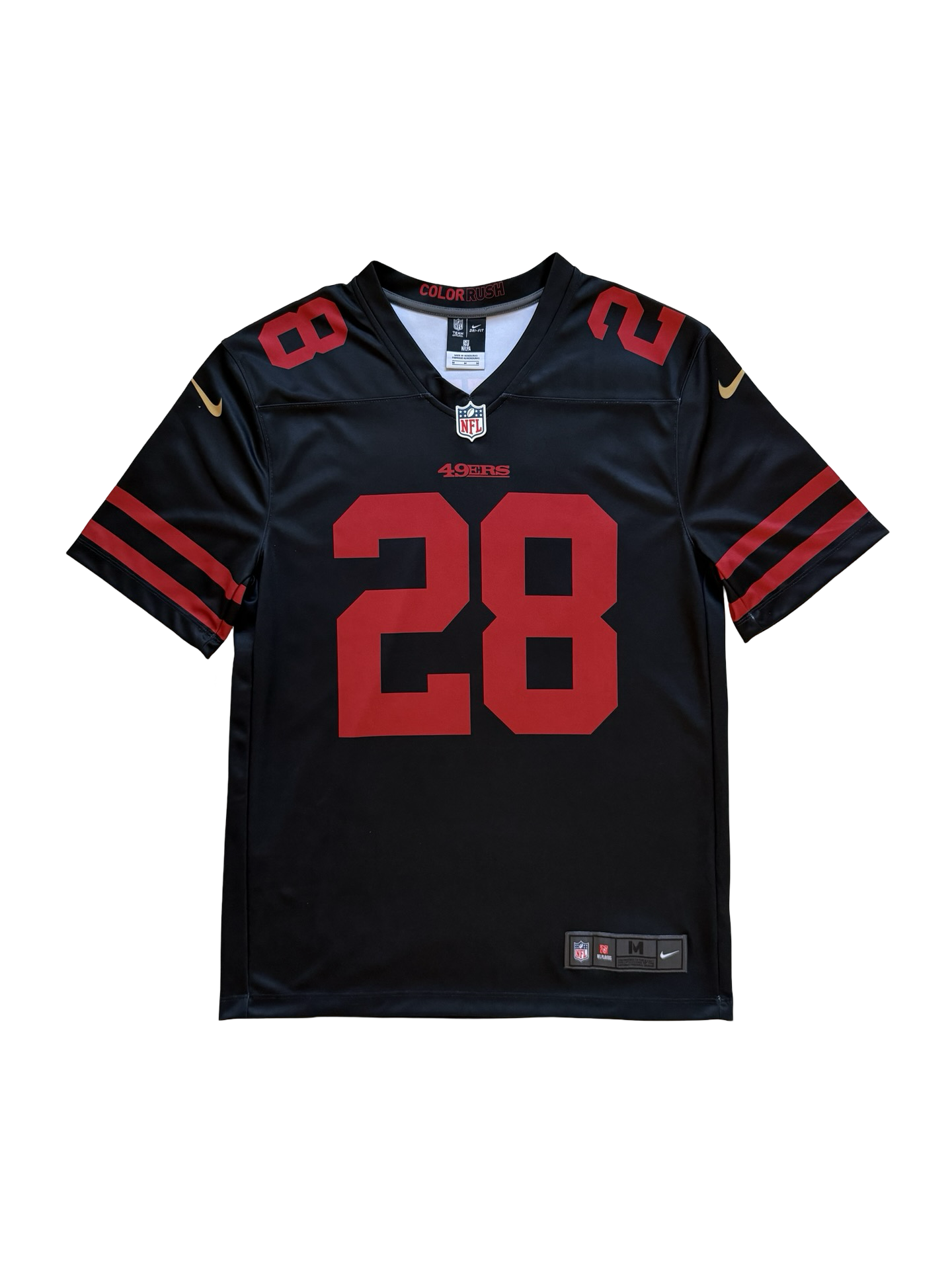 NFL Carlos Hyde 28 San Francisco 49ers Nike Dry-Fit Color Rush Jersey